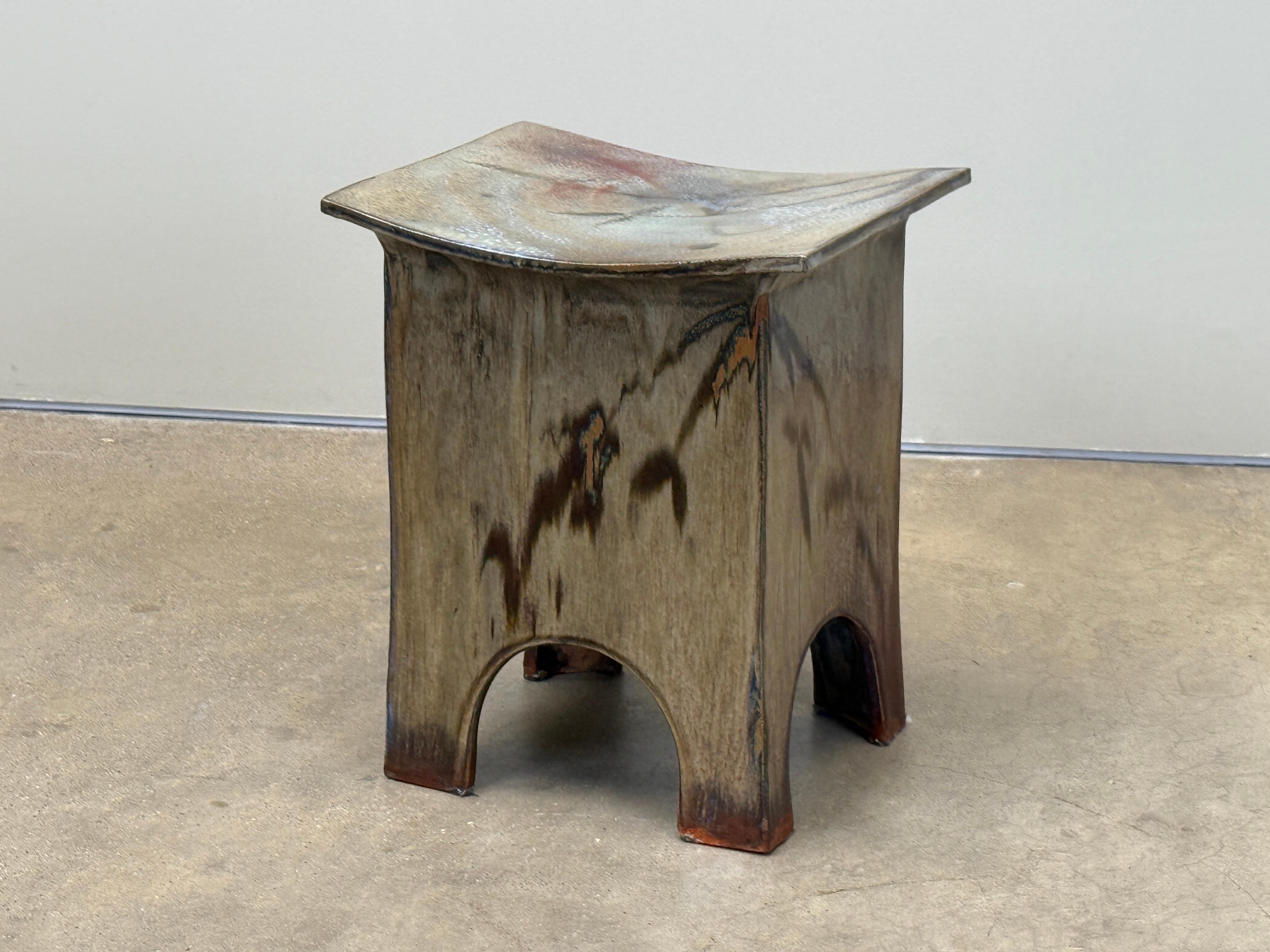 Ceramic Side Table / Stool by Eric O'Leary For Sale 3