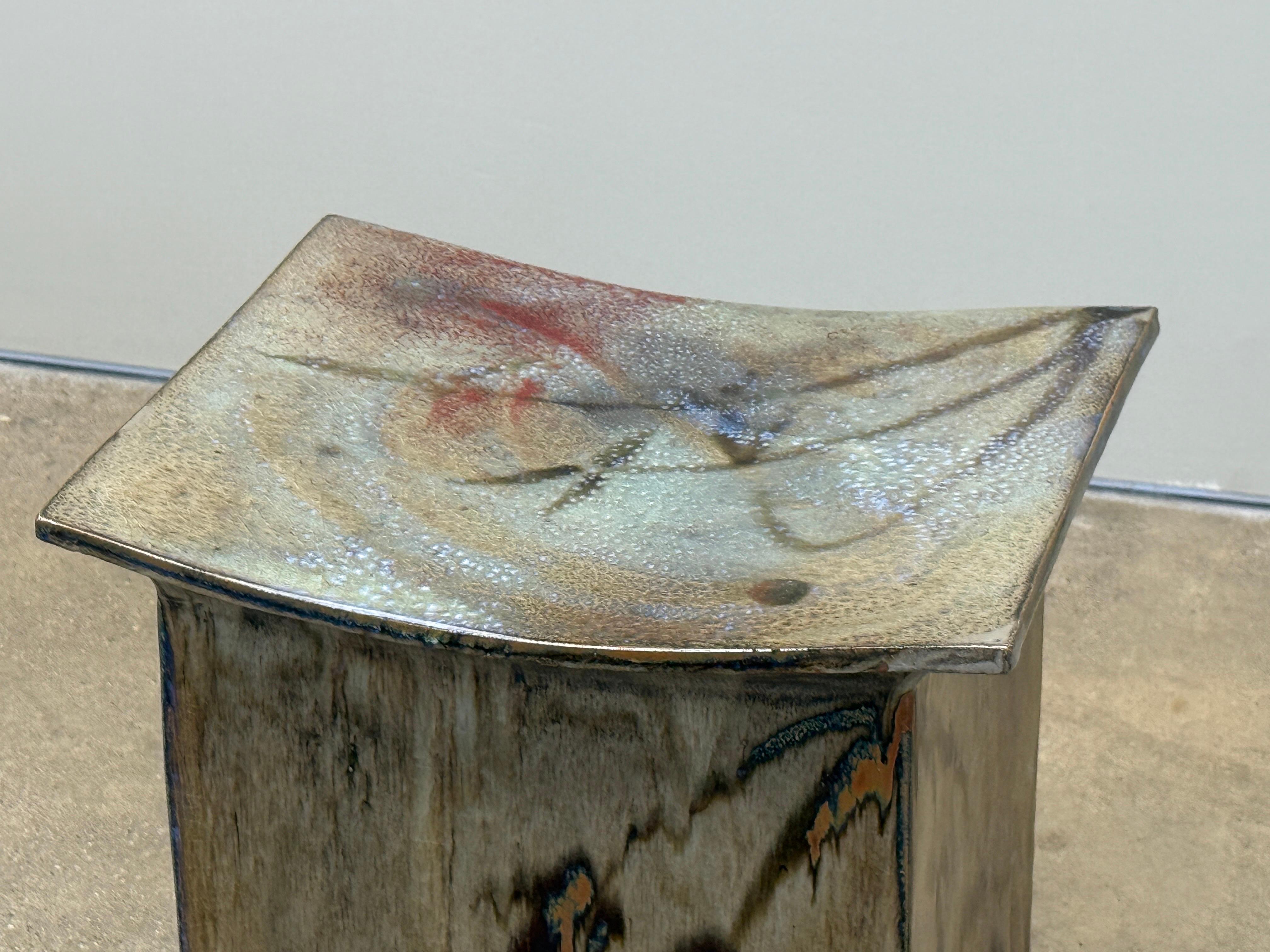 Ceramic Side Table / Stool by Eric O'Leary For Sale 4