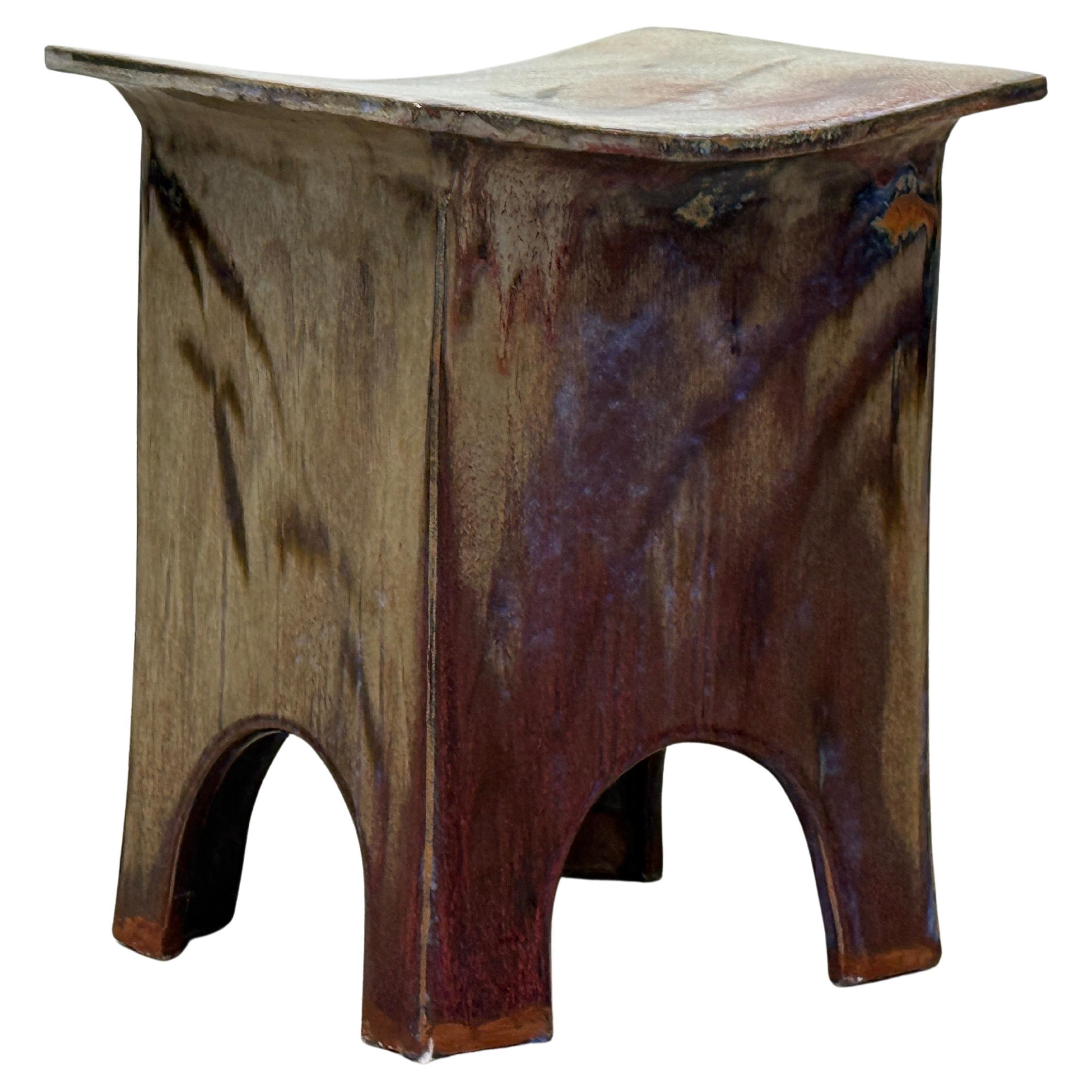 Ceramic Side Table / Stool by Eric O'Leary For Sale
