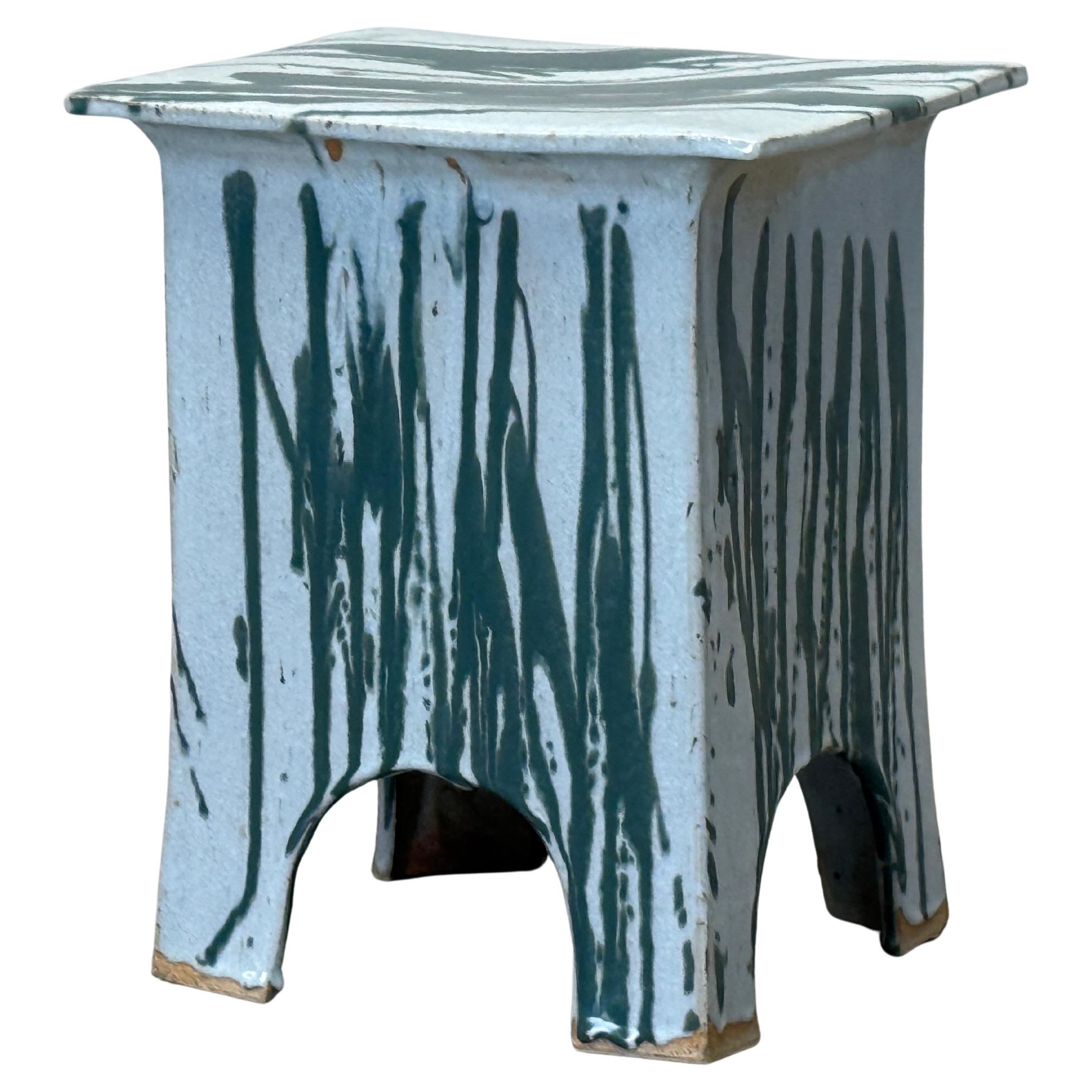 Tavolino/sgabello in ceramica di Eric O'Leary in vendita