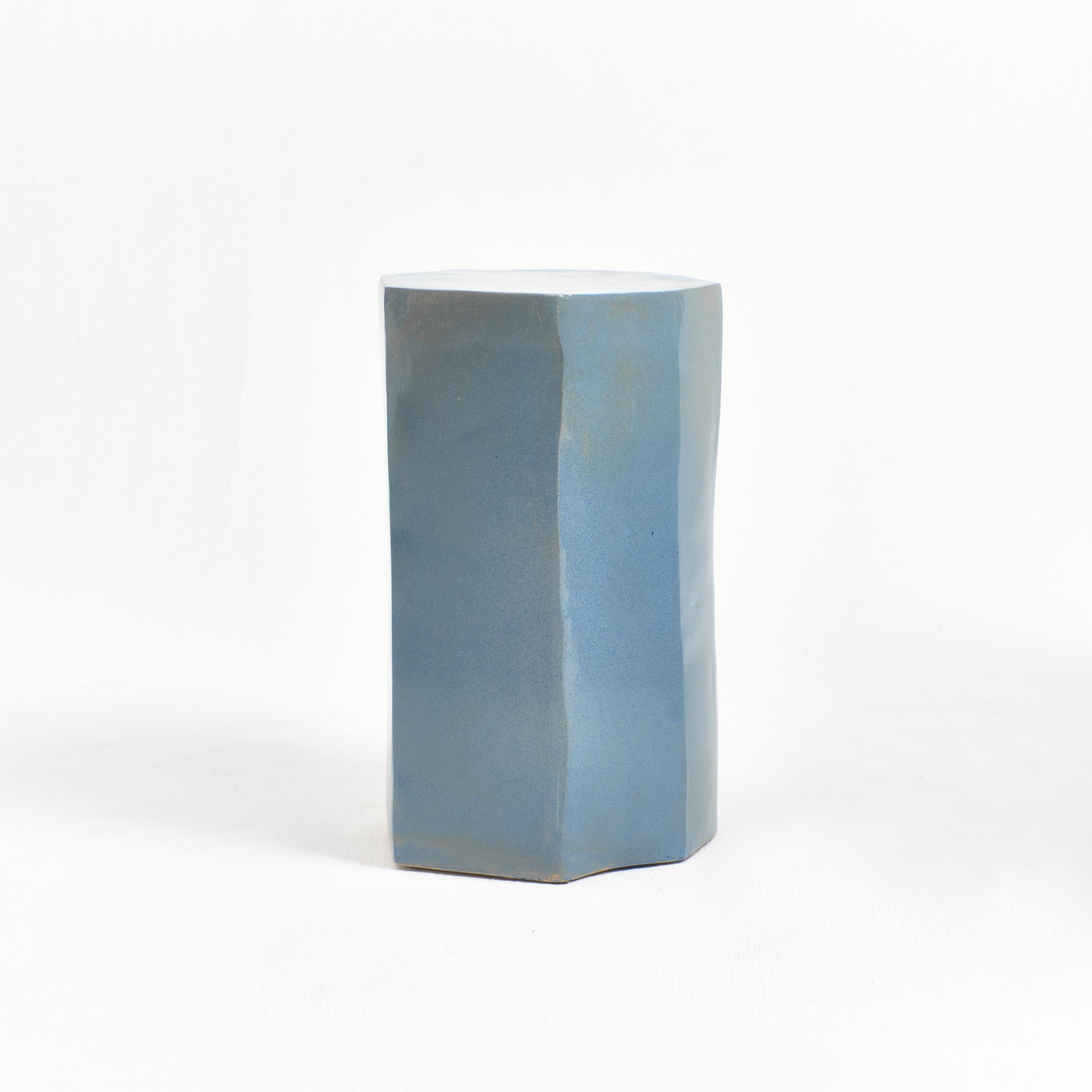 Ceramic Side Table Tall - Geometric shape For Sale 1