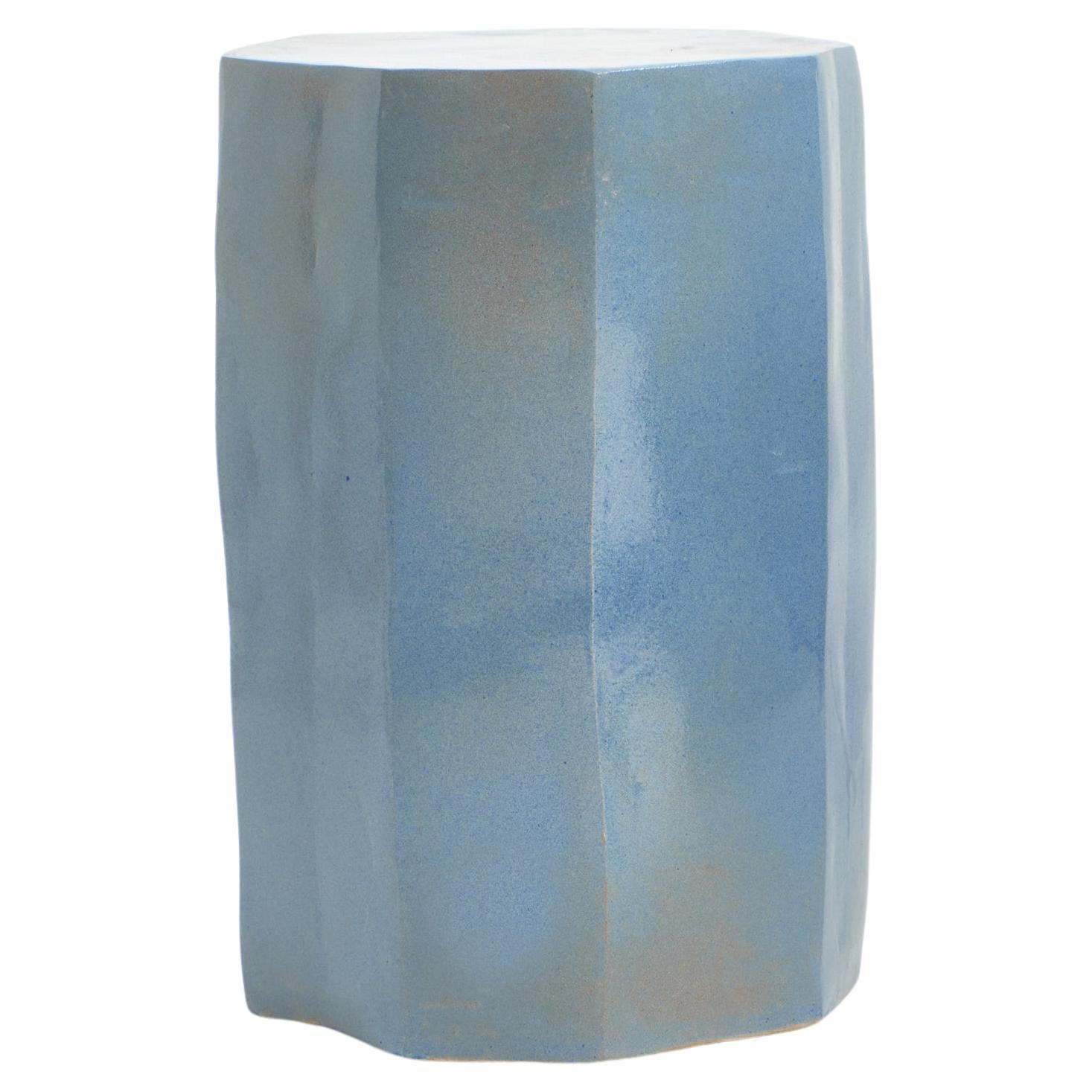 Ceramic Side Table Tall - Geometric shape