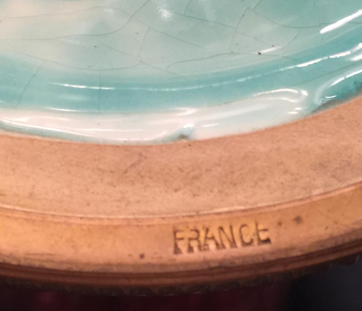 Keramikschild: Boch Belgien, Französische Bronze im Angebot 1