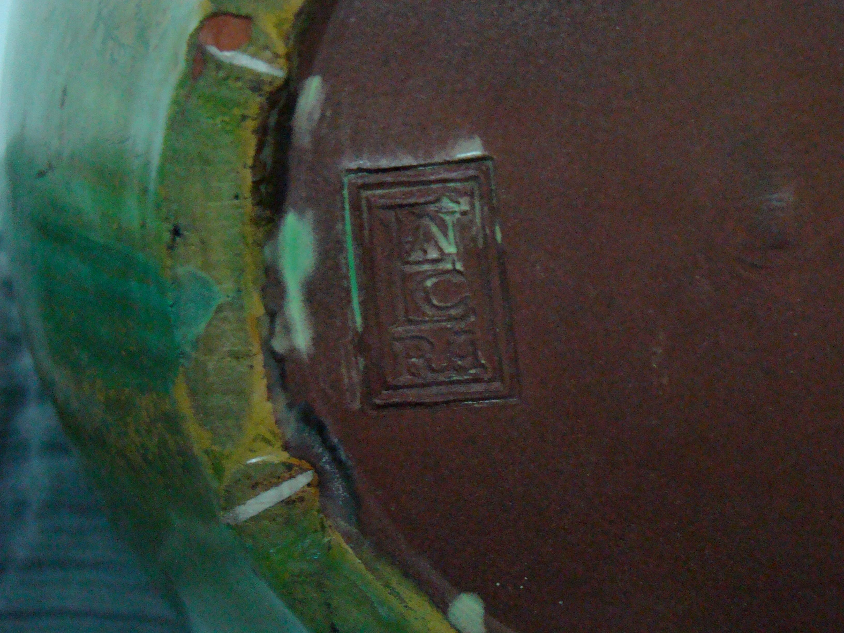 Mid-20th Century Ceramic Sign: Encra For Sale