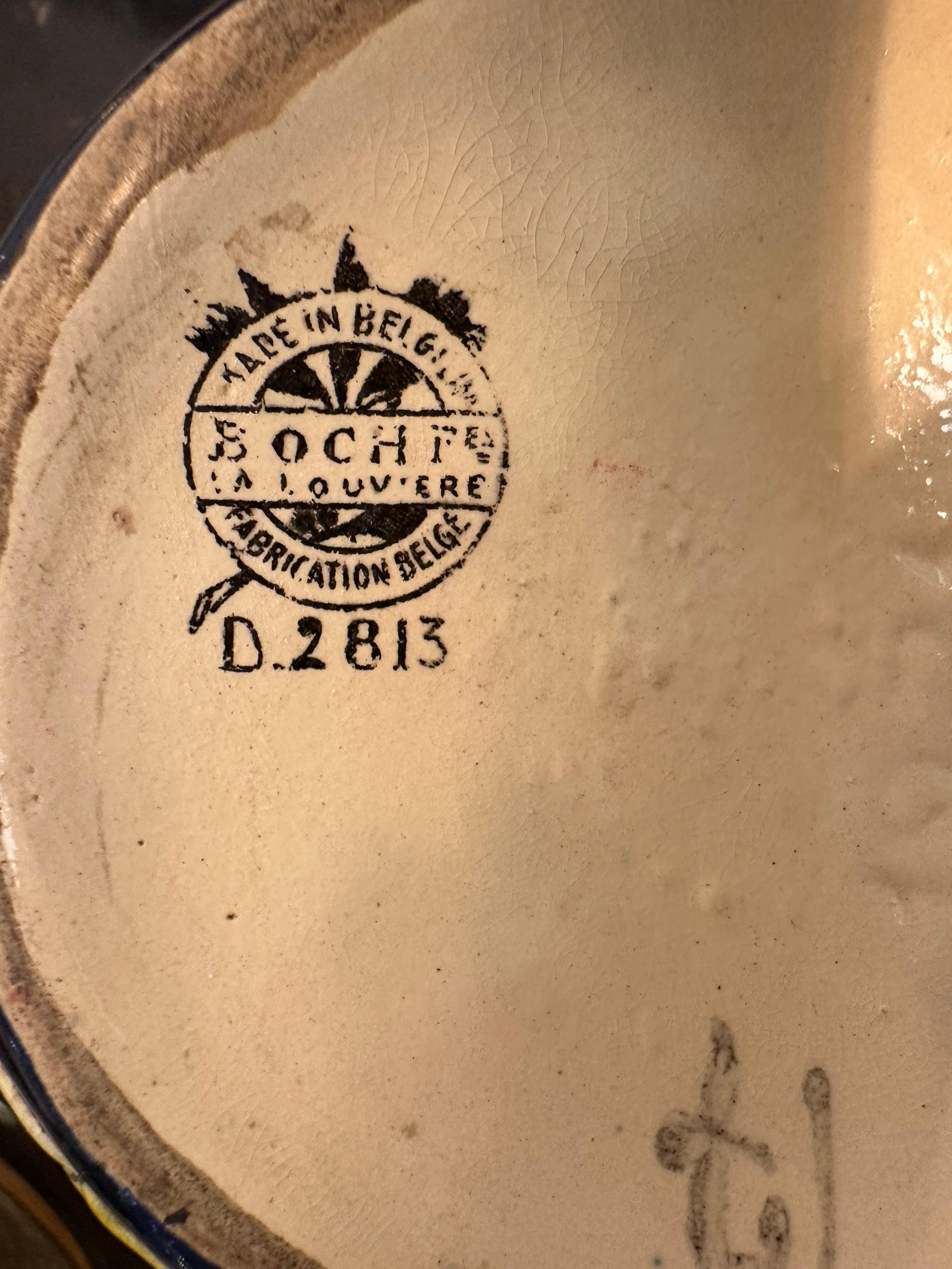 Insegna in ceramica: Made in Belgium, Boch F. La Louviere Fabrication Belge D.2813 in vendita 4