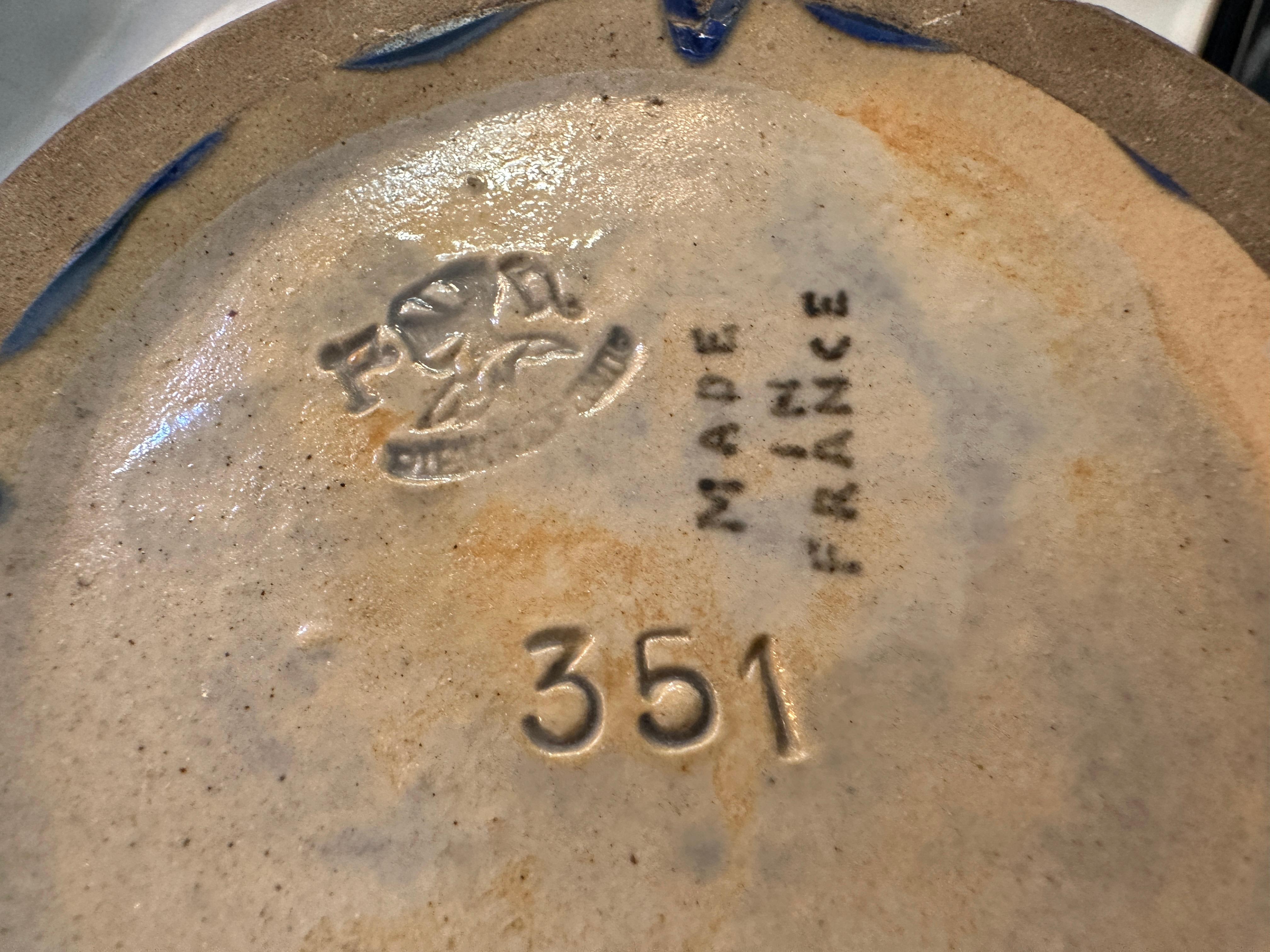 Keramik, signiert: Pierrefonds, hergestellt in Frankreich, 351 im Angebot 4
