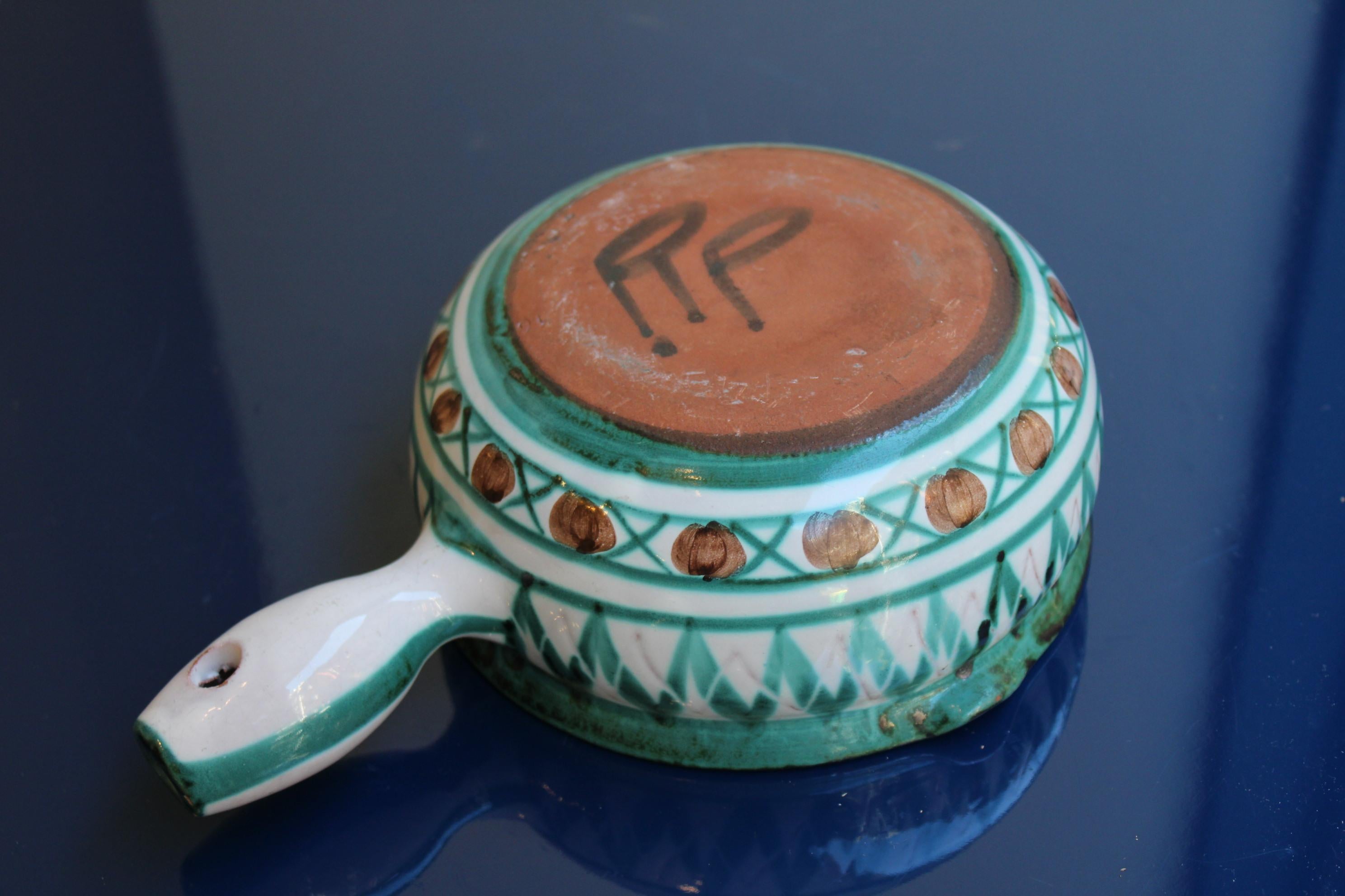 Ceramic Skillet by Robert Picault, France 20th Century For Sale 1