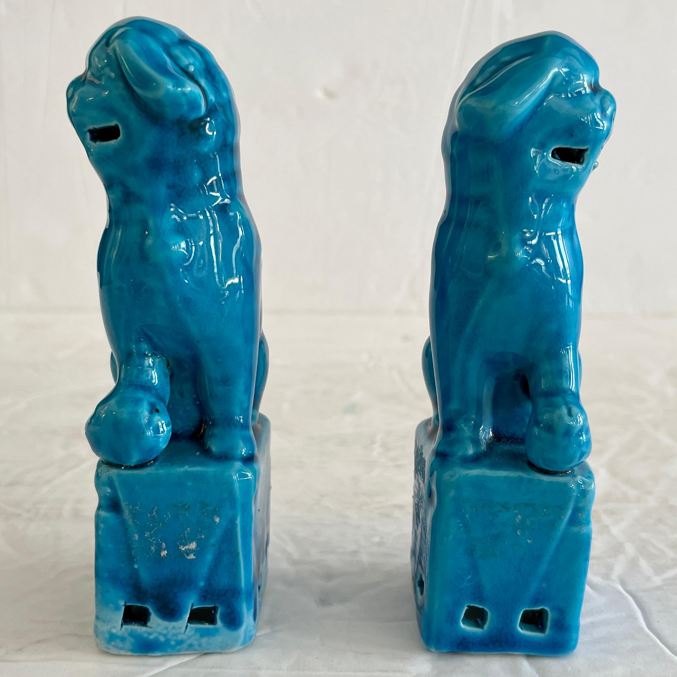 turquoise chinese foo dogs