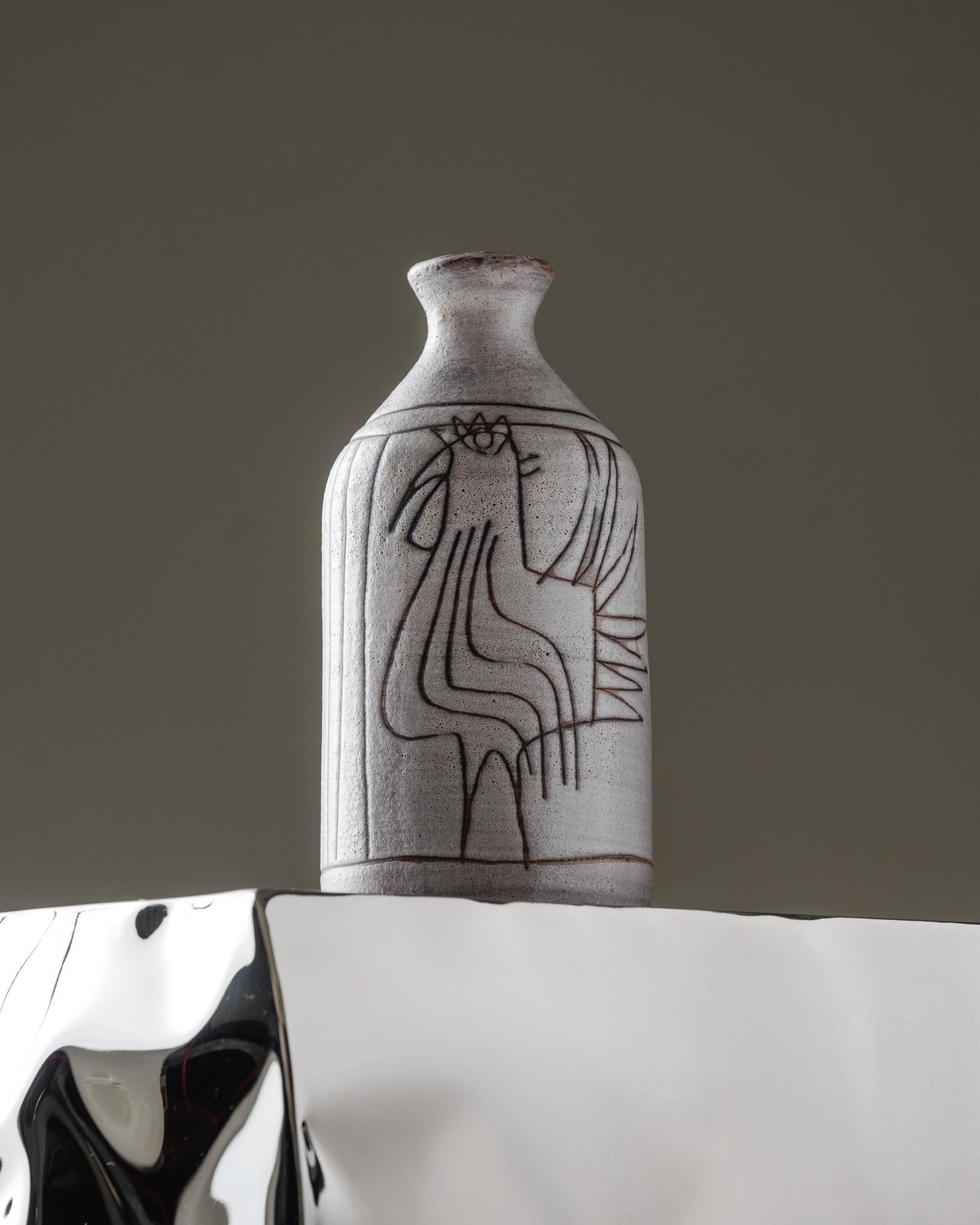 Mid-Century Modern Ceramic Soliflore, L'Atelier Dieulefit, 1960s For Sale