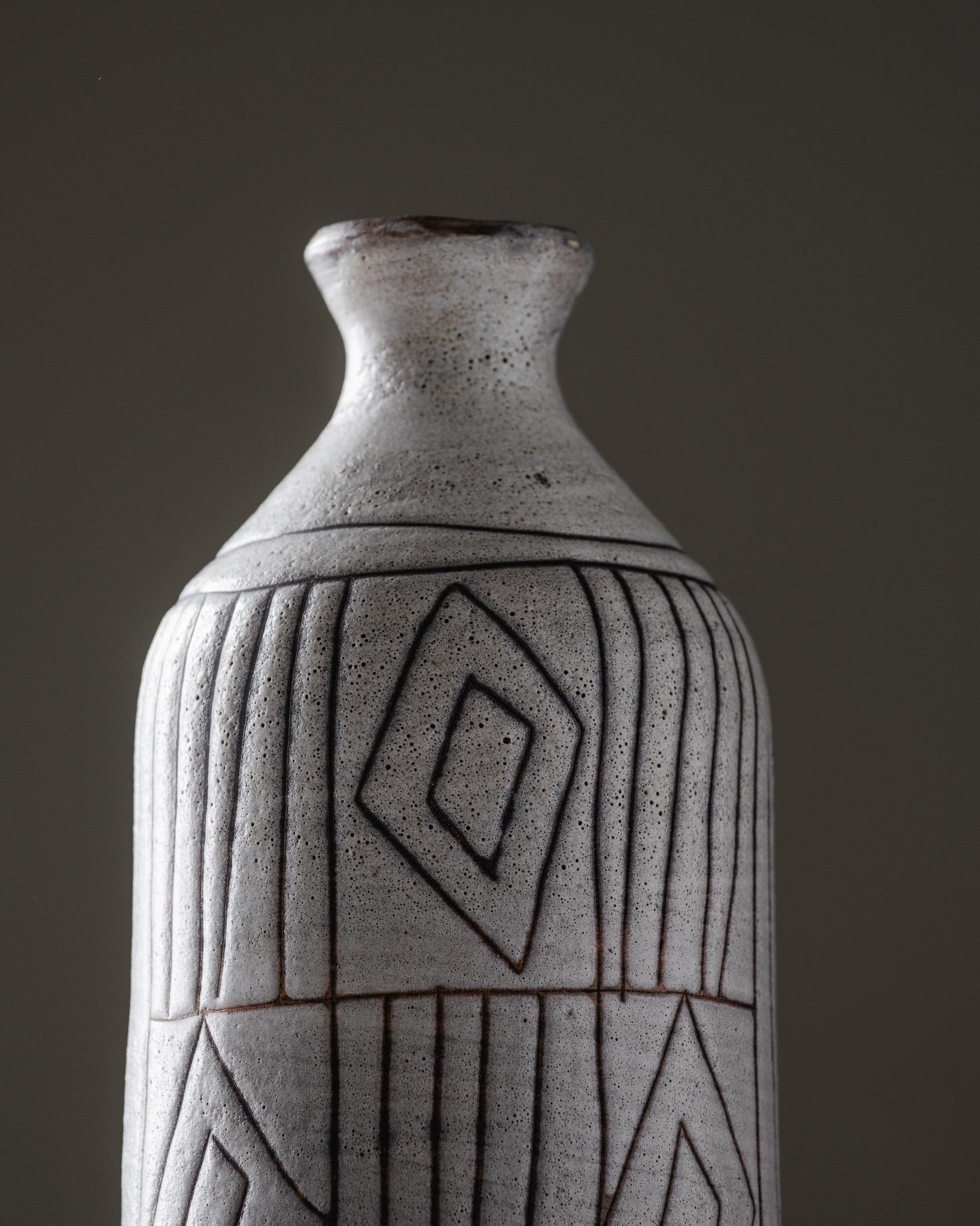 Ceramic Soliflore, L'Atelier Dieulefit, 1960s In Good Condition For Sale In PARIS, FR