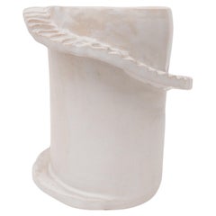 Ceramic Spiral Staircase Vase in Matte White by Fizzy Ceramics