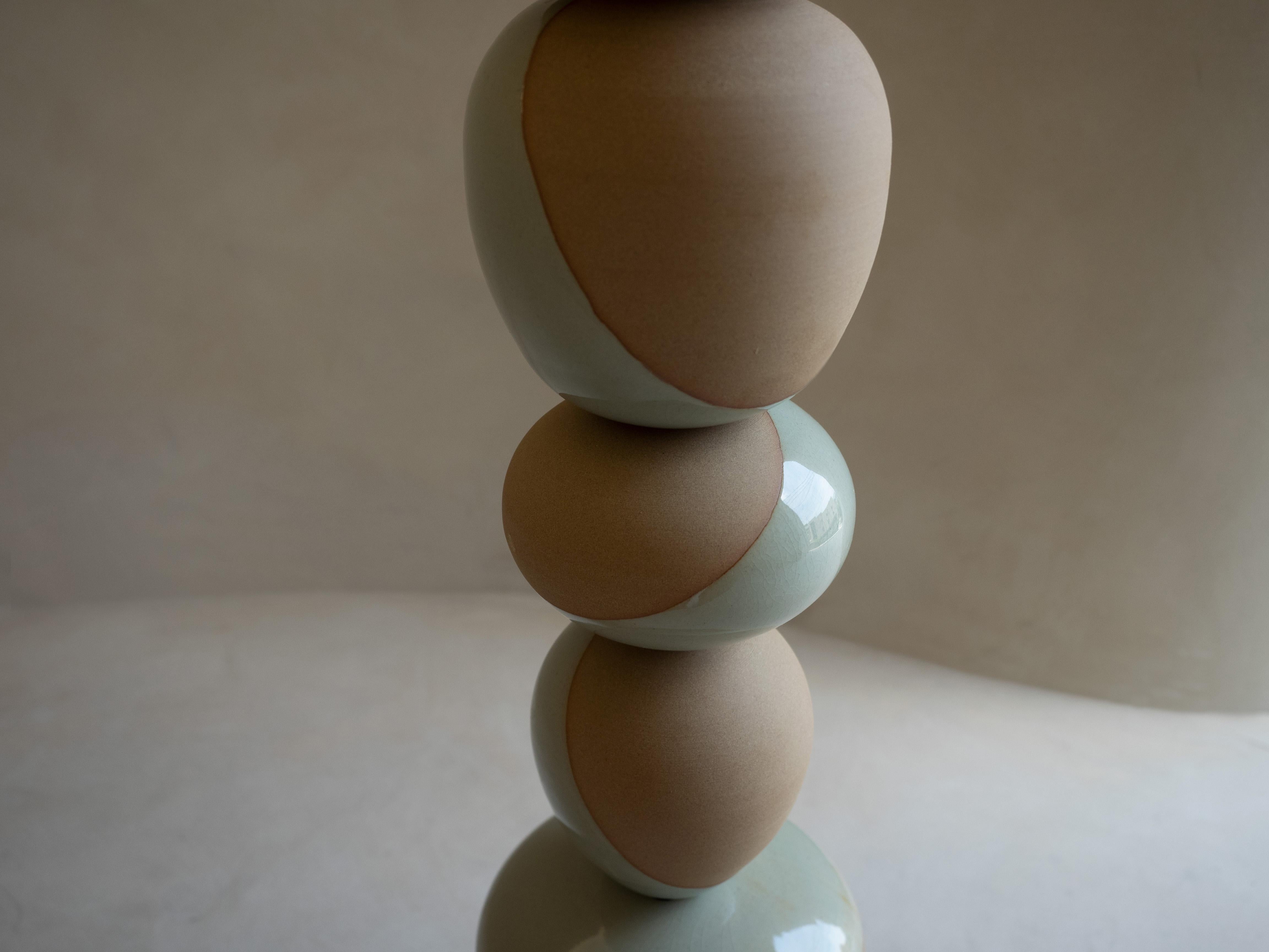 Contemporary Korean Ceramic, Stack Sculpture -  