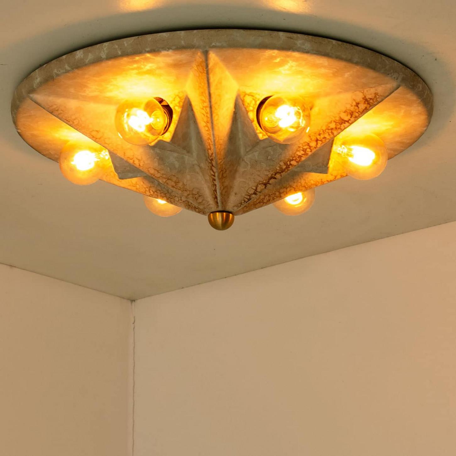 Étoile en céramique beige, Allemagne, Pan Ceramics 1970 en vente 2