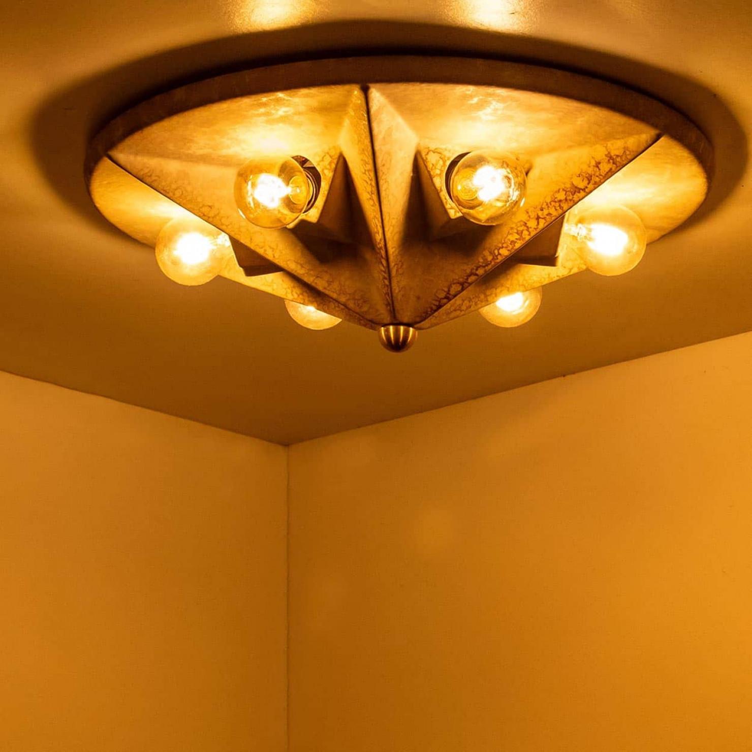 Étoile en céramique beige, Allemagne, Pan Ceramics 1970 en vente 3