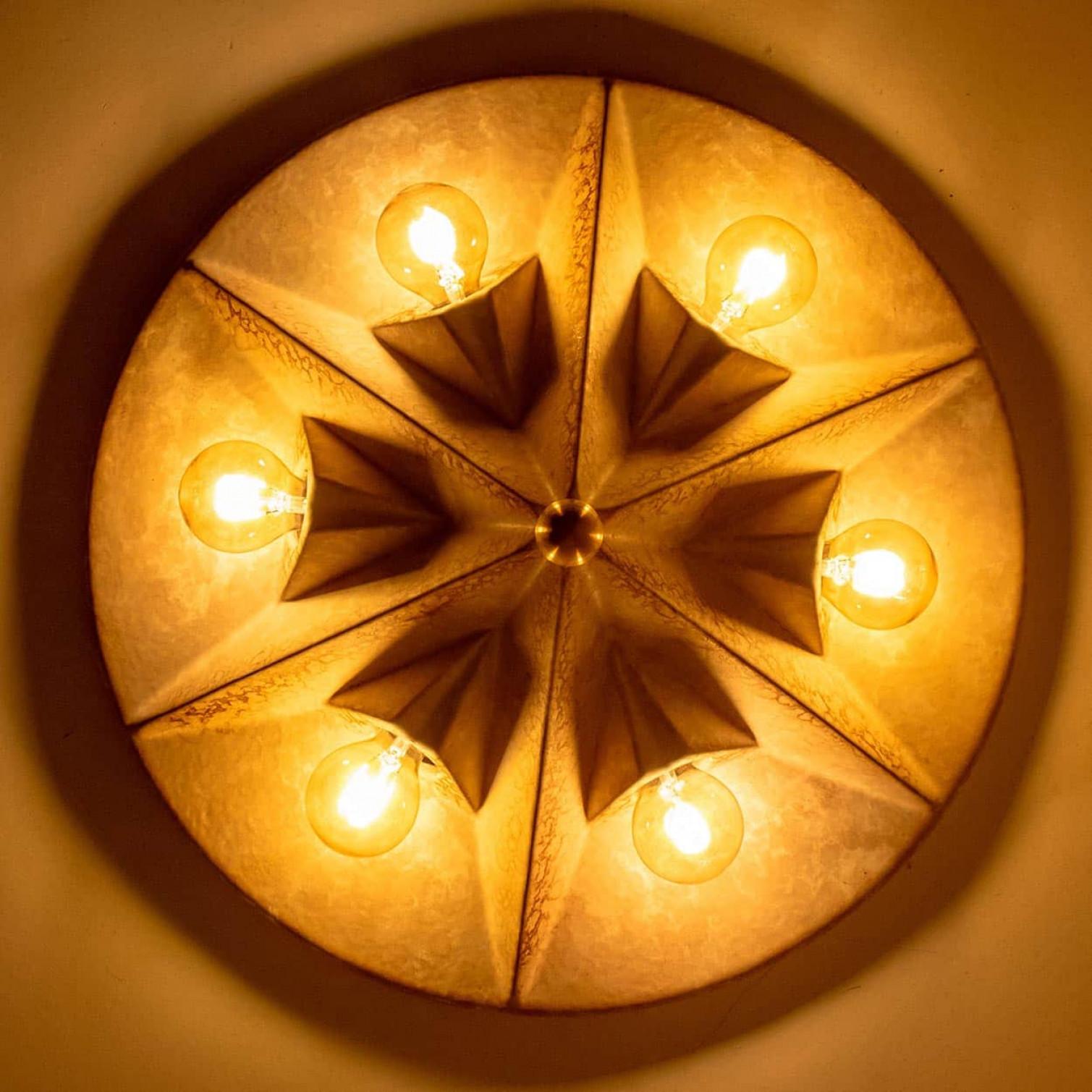 Étoile en céramique beige, Allemagne, Pan Ceramics 1970 en vente 4