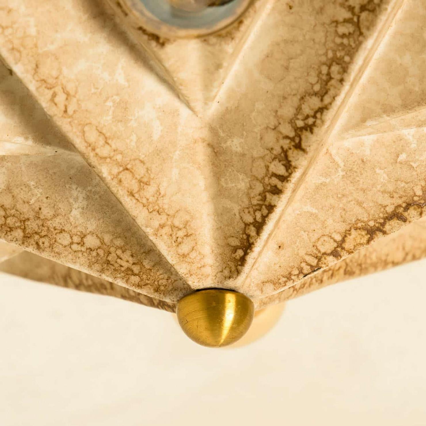 Autre Étoile en céramique beige, Allemagne, Pan Ceramics 1970 en vente