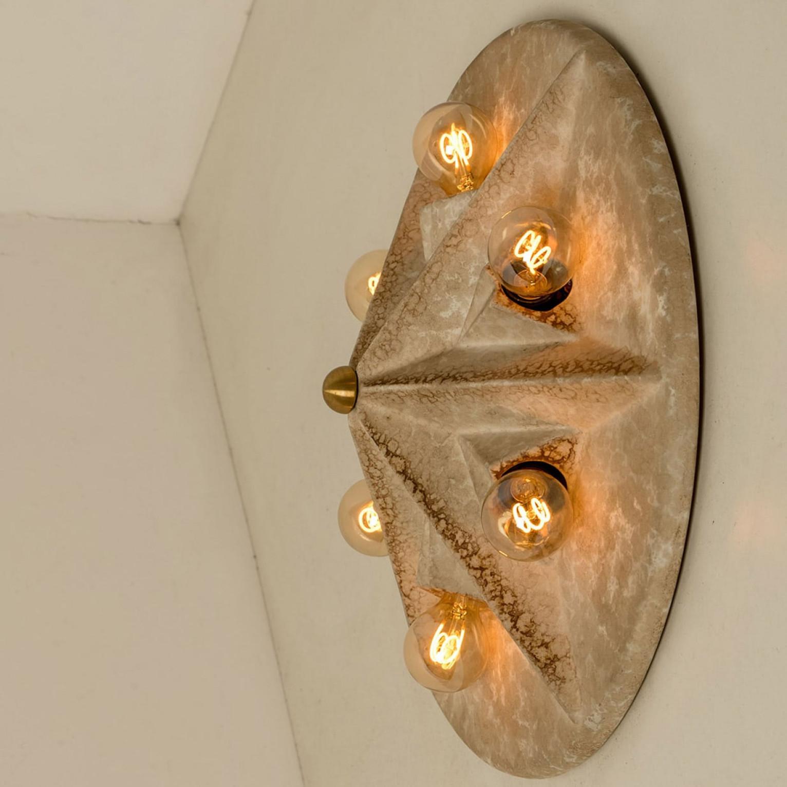 Céramique Étoile en céramique beige, Allemagne, Pan Ceramics 1970 en vente