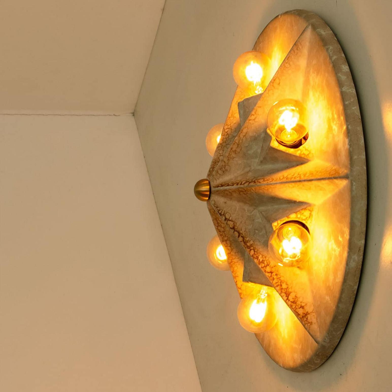 Étoile en céramique beige, Allemagne, Pan Ceramics 1970 en vente 1