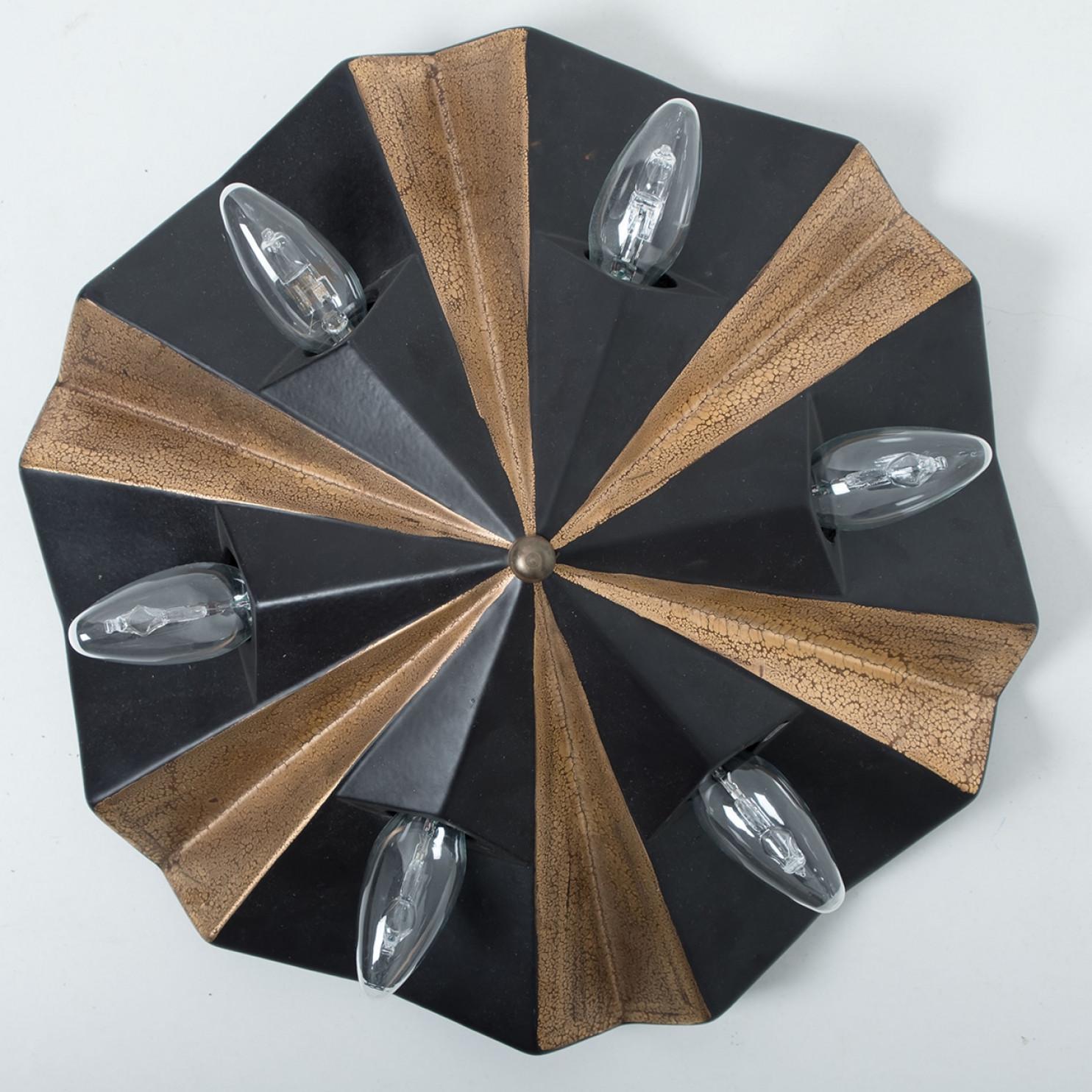 Céramique Étoile en céramique Lampe en céramique Brown, Allemagne, années 1970 en vente