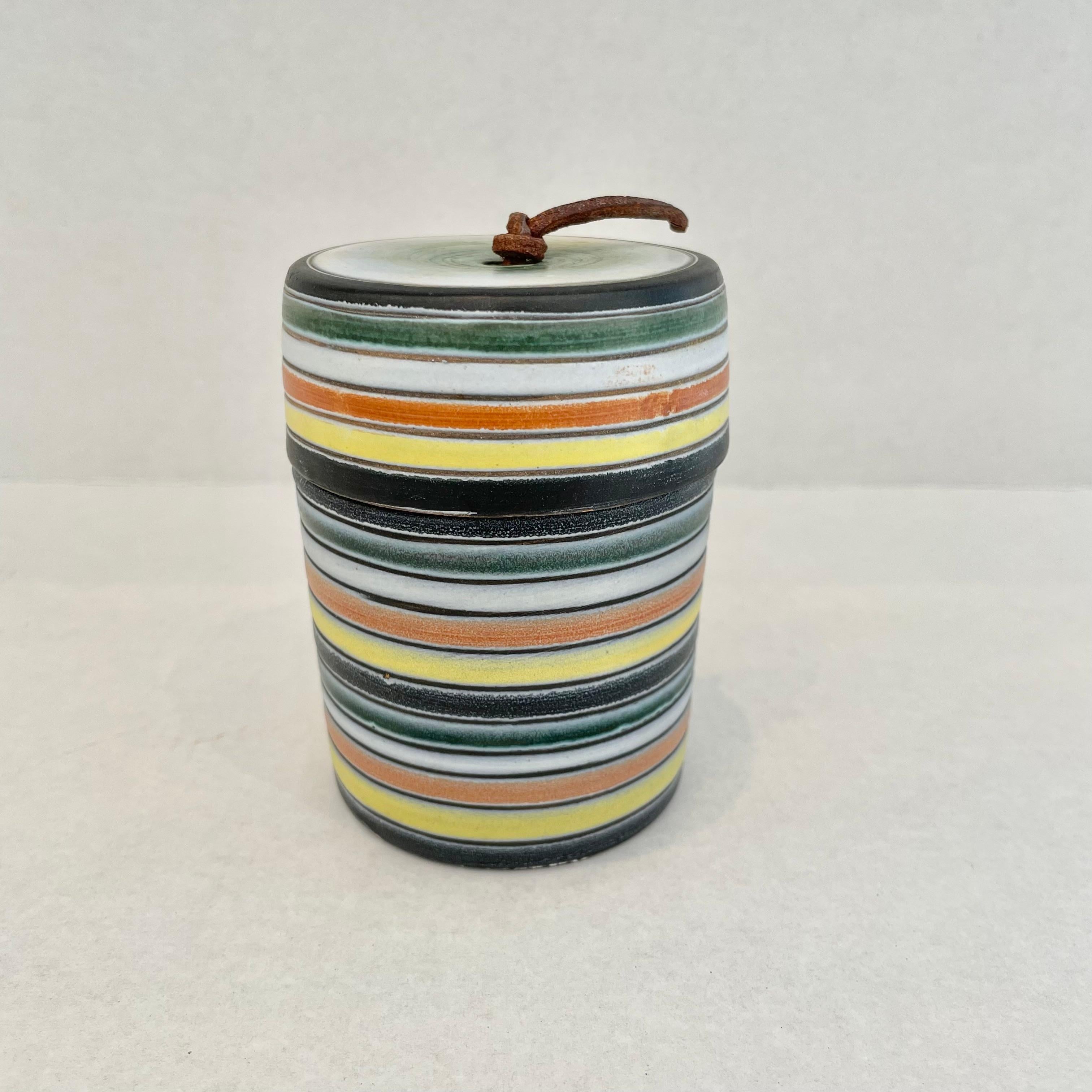 Italian Ceramic Stash Jar by Raymor For Sale