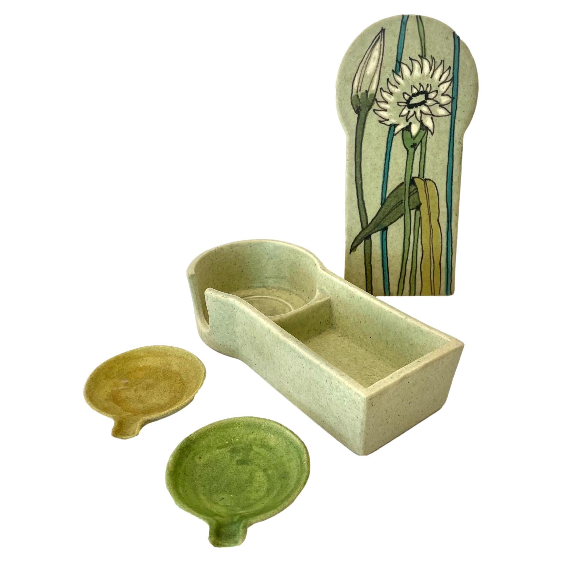 Ceramic Stashbox and Ashtray by Raymor, 1960s Italy 