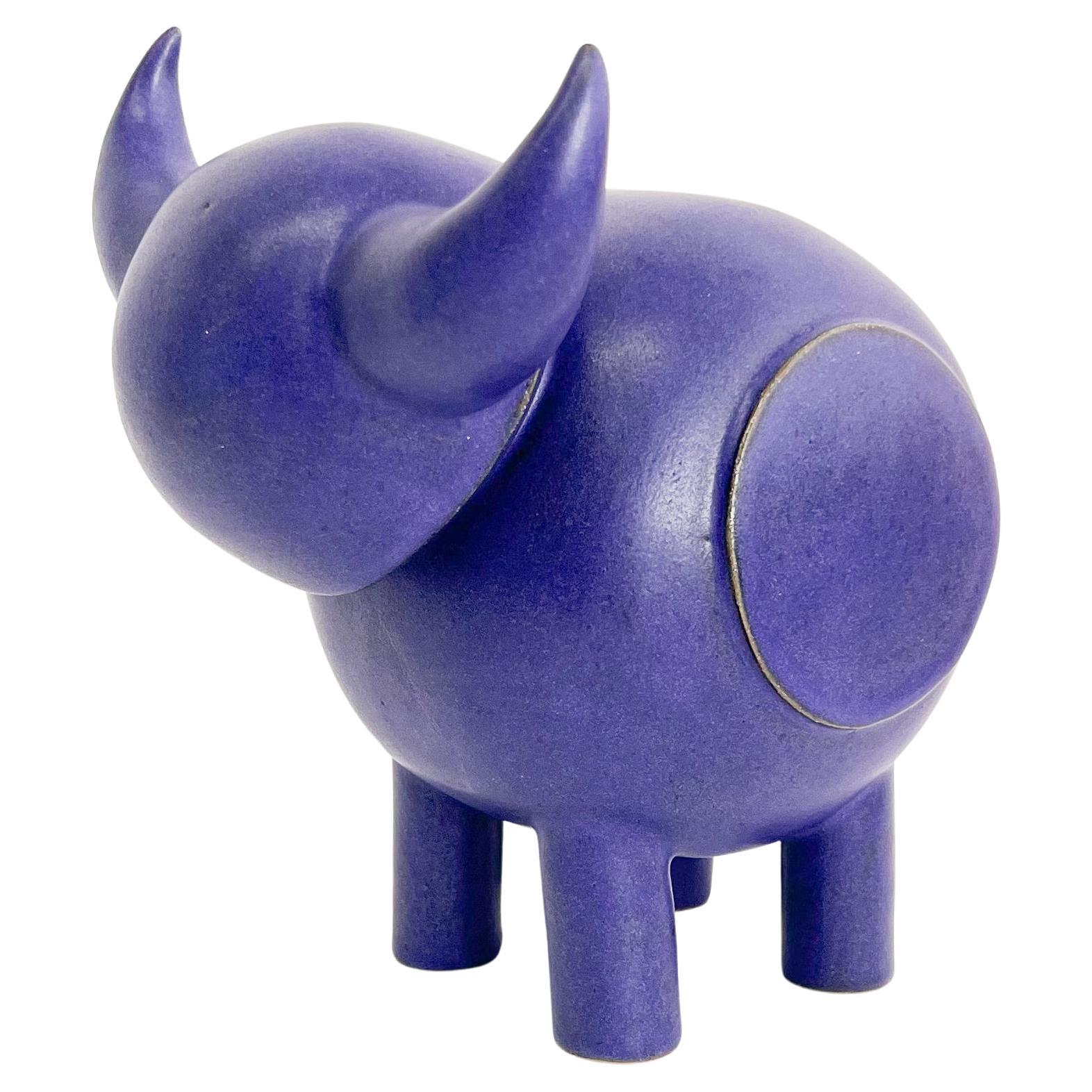 Ceramic Stoneware Contemporary Animal "Bully" Sculpture by Keavy Murphree For Sale
