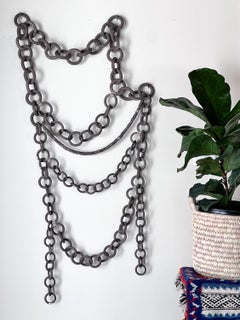 Ceramic Stoneware Link Chain Wall Sculpture