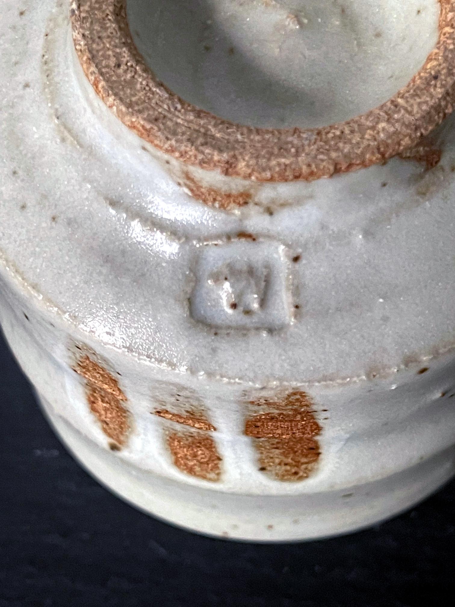 Ceramic Stoneware Tea Bowl in Shino Style by Warren Mackenzie For Sale 4