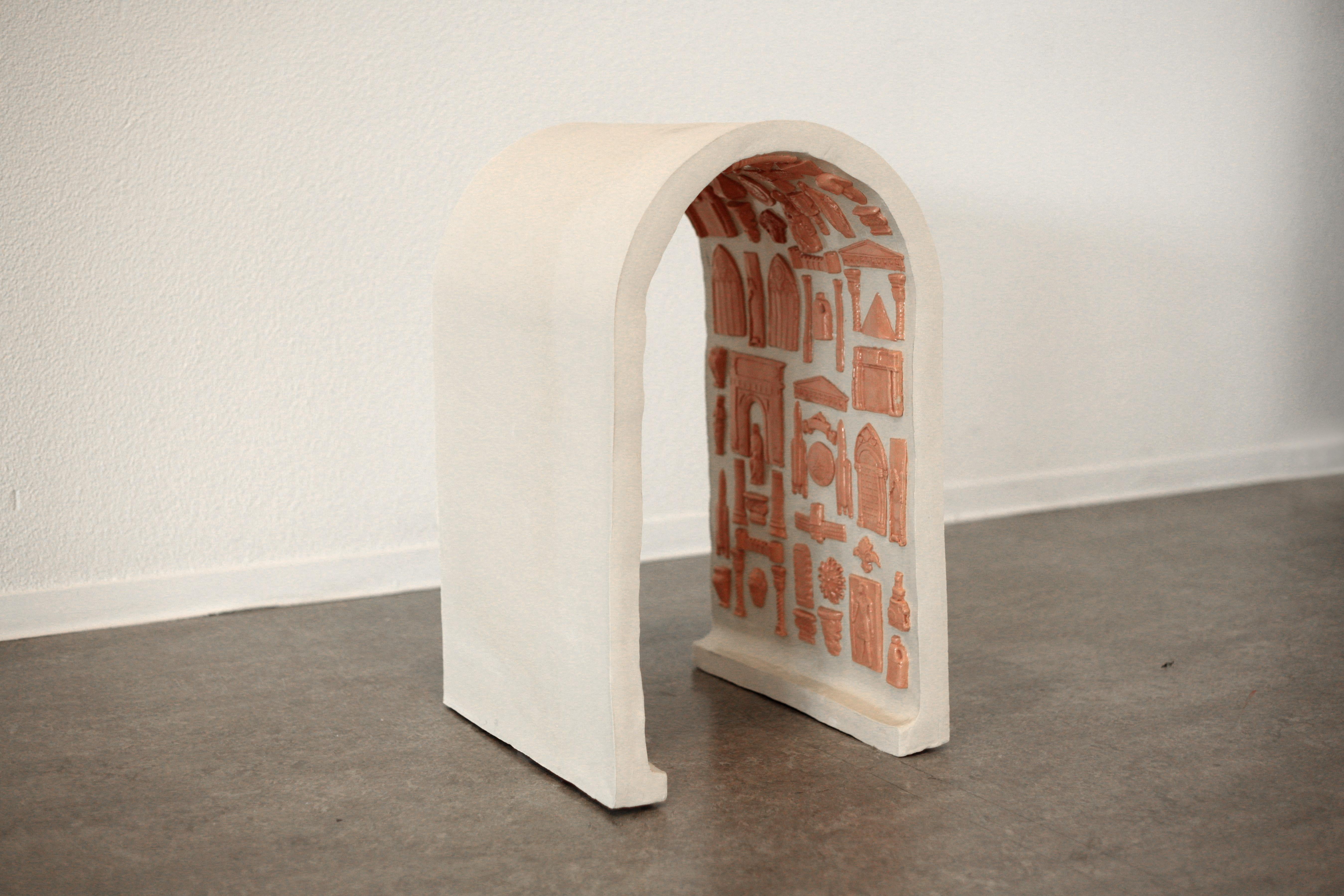 Modern Ceramic Stool by Adèle Vivet