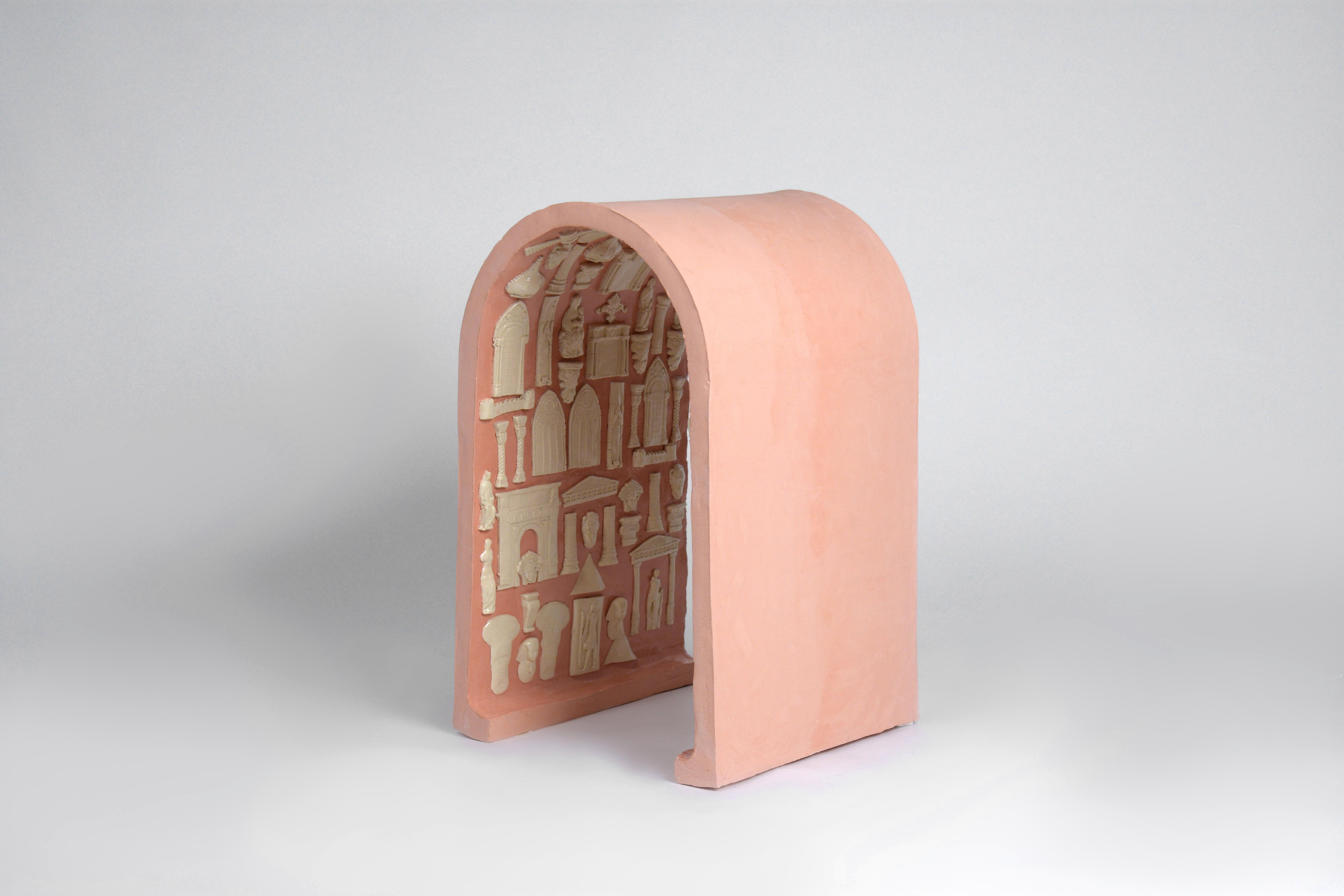 Contemporary Ceramic Stool by Adèle Vivet For Sale
