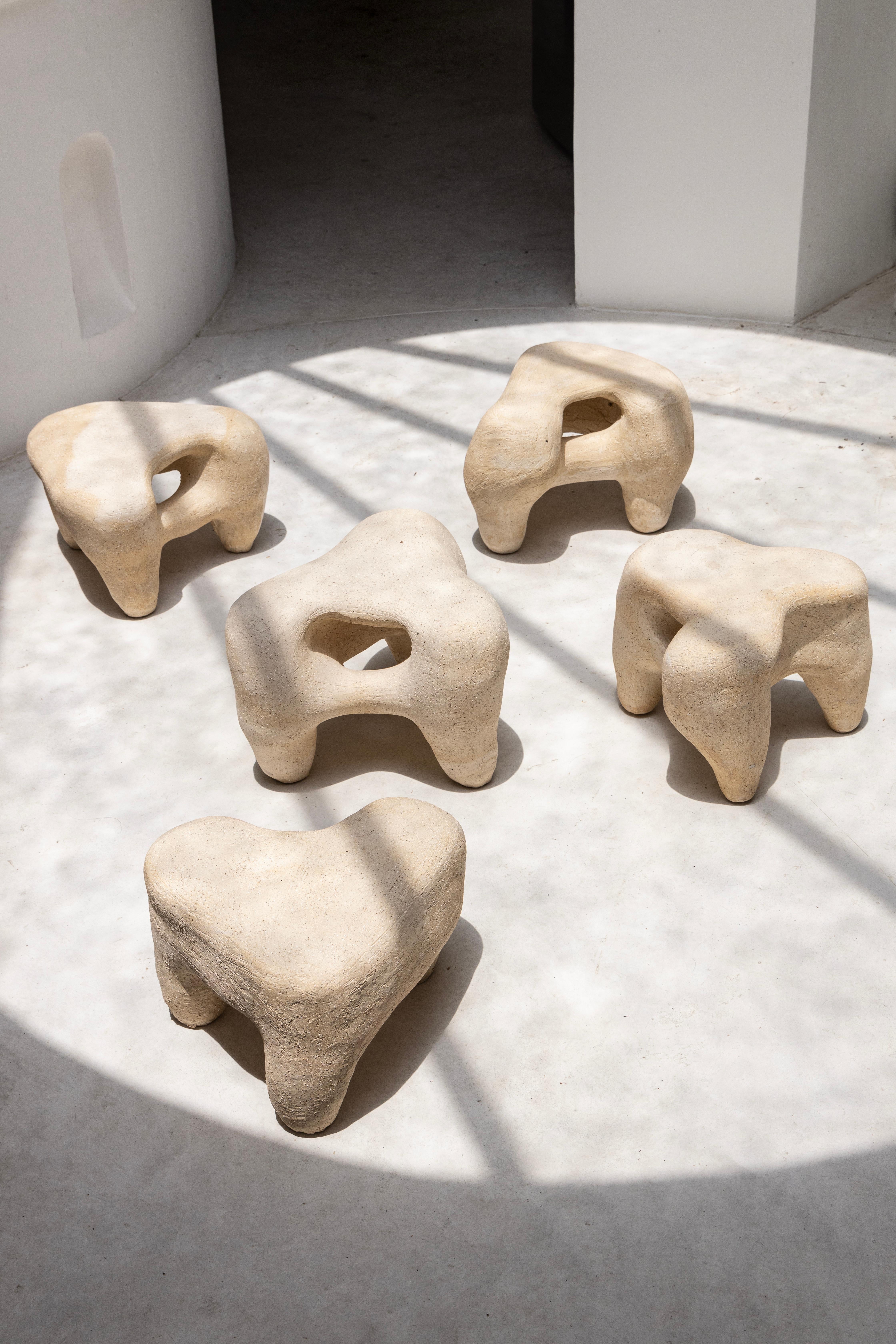 Ceramic Stool by Camila Apaez For Sale 3