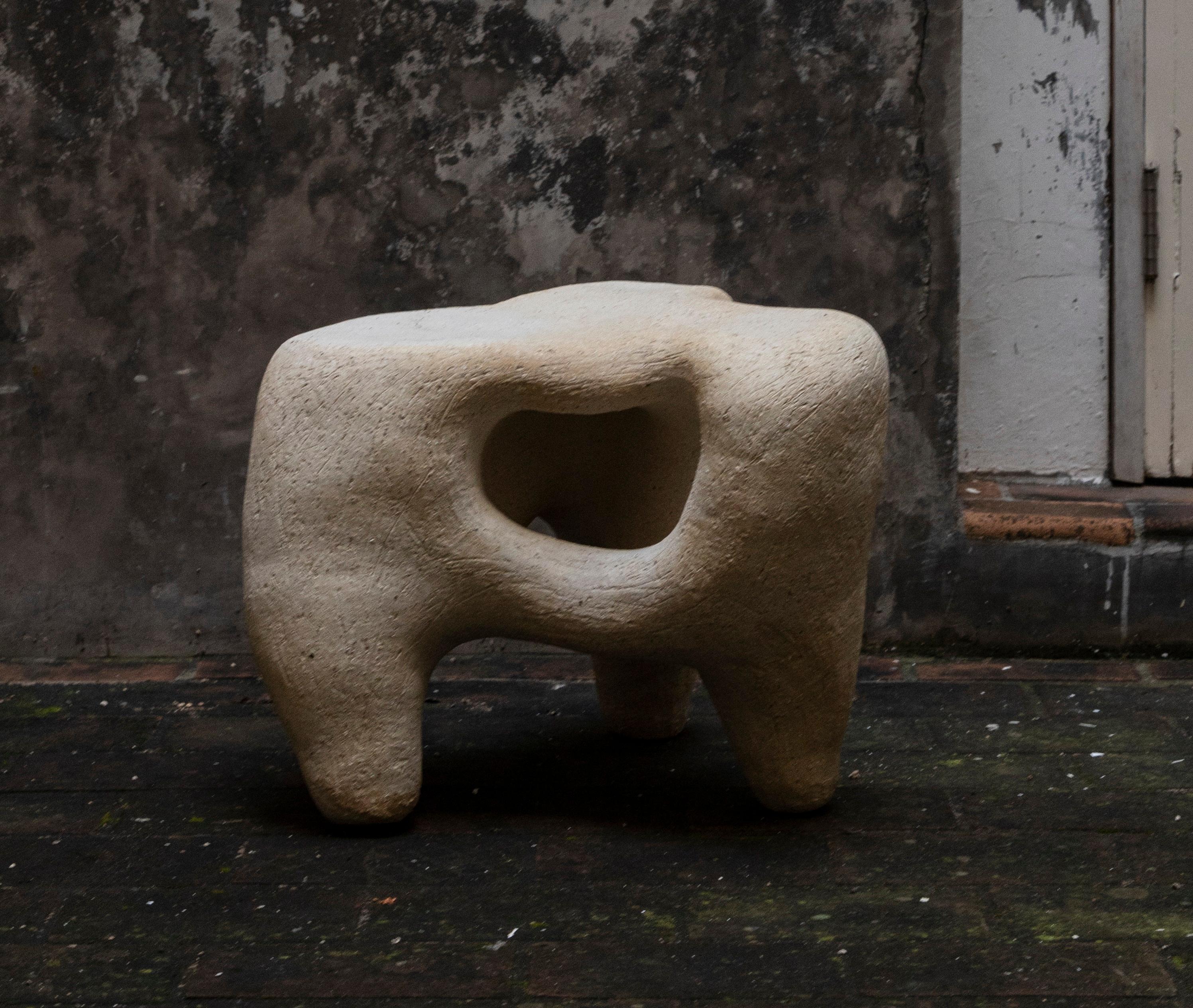 Modern Ceramic Stool by Camila Apaez