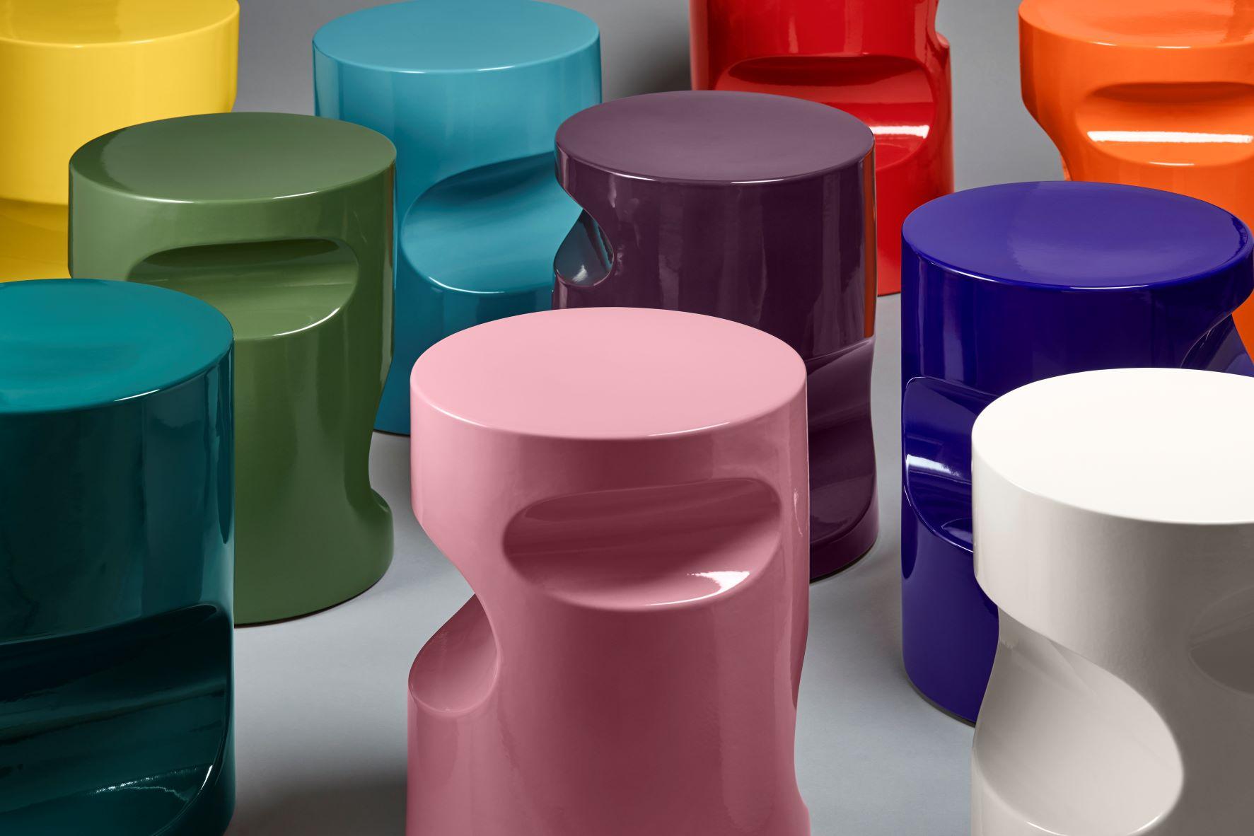 French Ceramic Stool Fétiche by Hervé Langlais Available in Different Colors For Sale