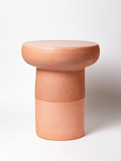 Ceramic Stool or Table with Glazes Decoration by Mia Jensen, circa 2022