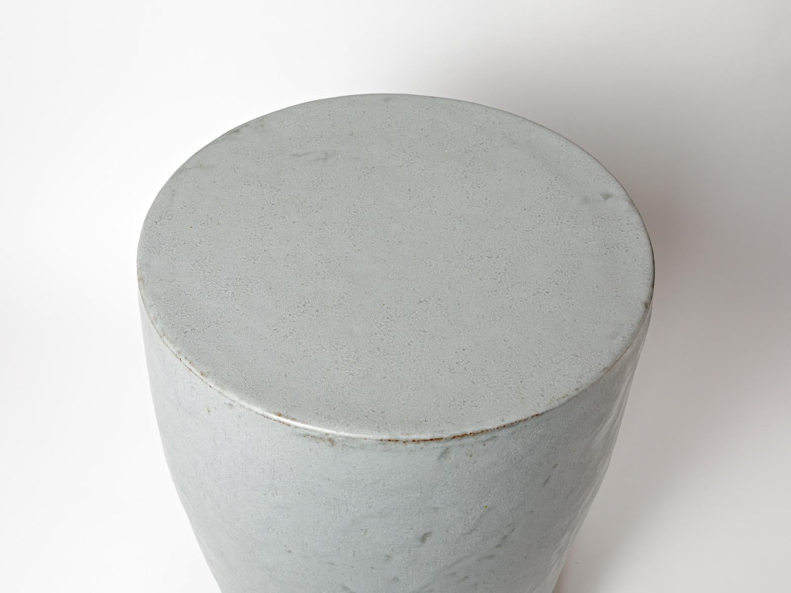 Ceramic Stool or Table with Glazes Decoration by Mia Jensen, circa 2022 For Sale 1