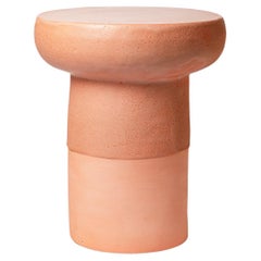 Ceramic Stool or Table with Glazes Decoration by Mia Jensen, circa 2022