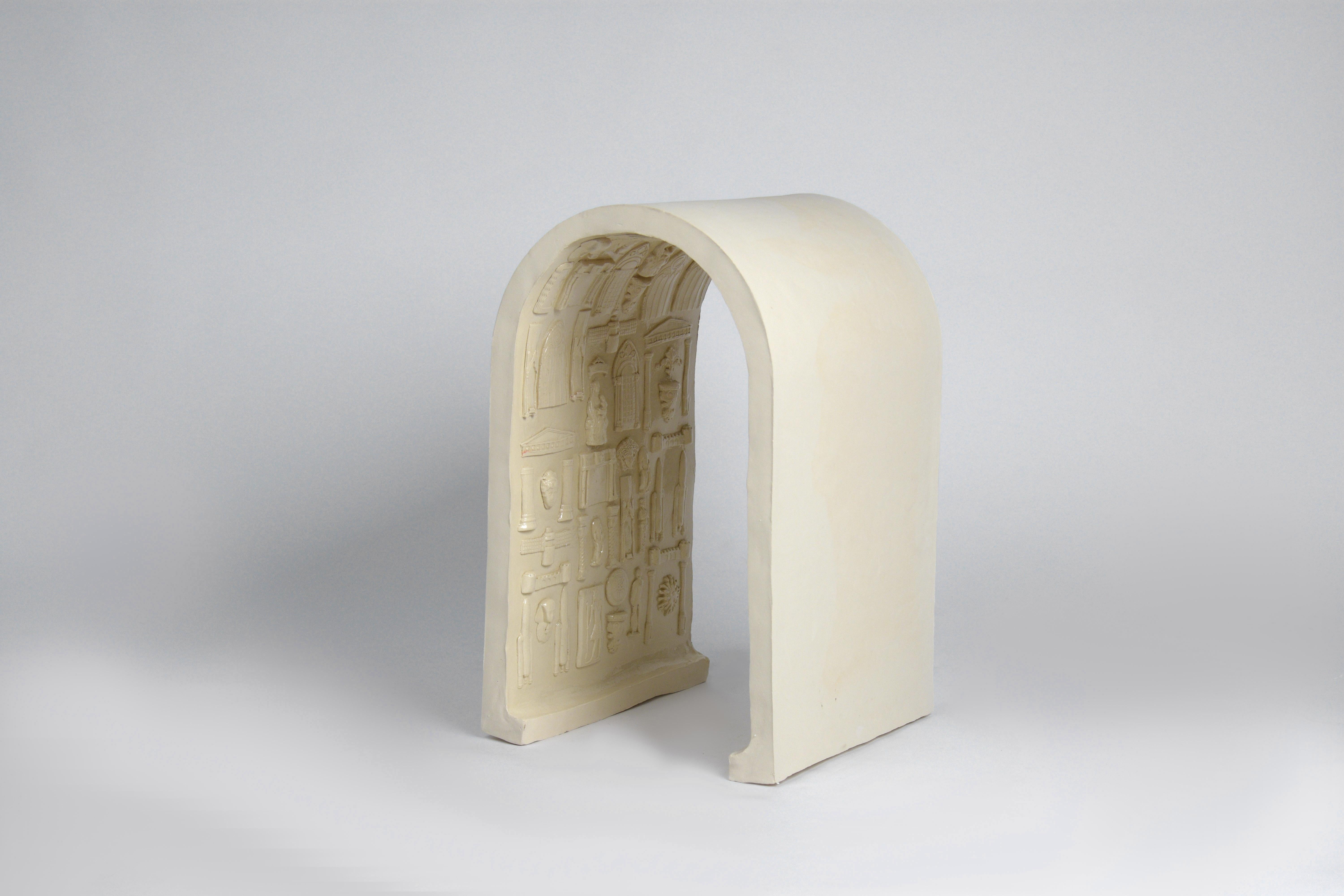 Ceramic Stool Sculpted by Adèle Vivet For Sale 5