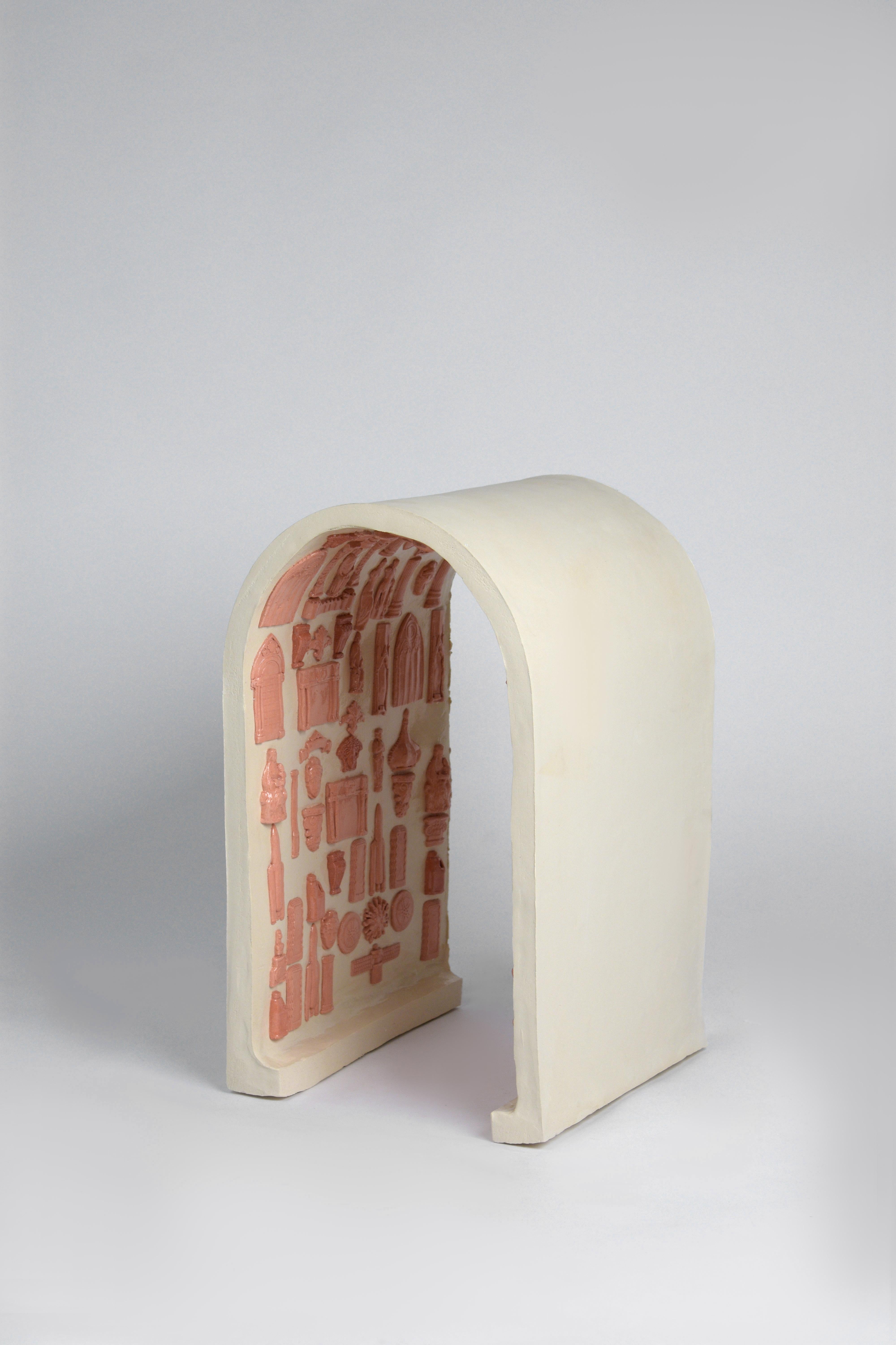 Ceramic Stool Sculpted by Adèle Vivet 10