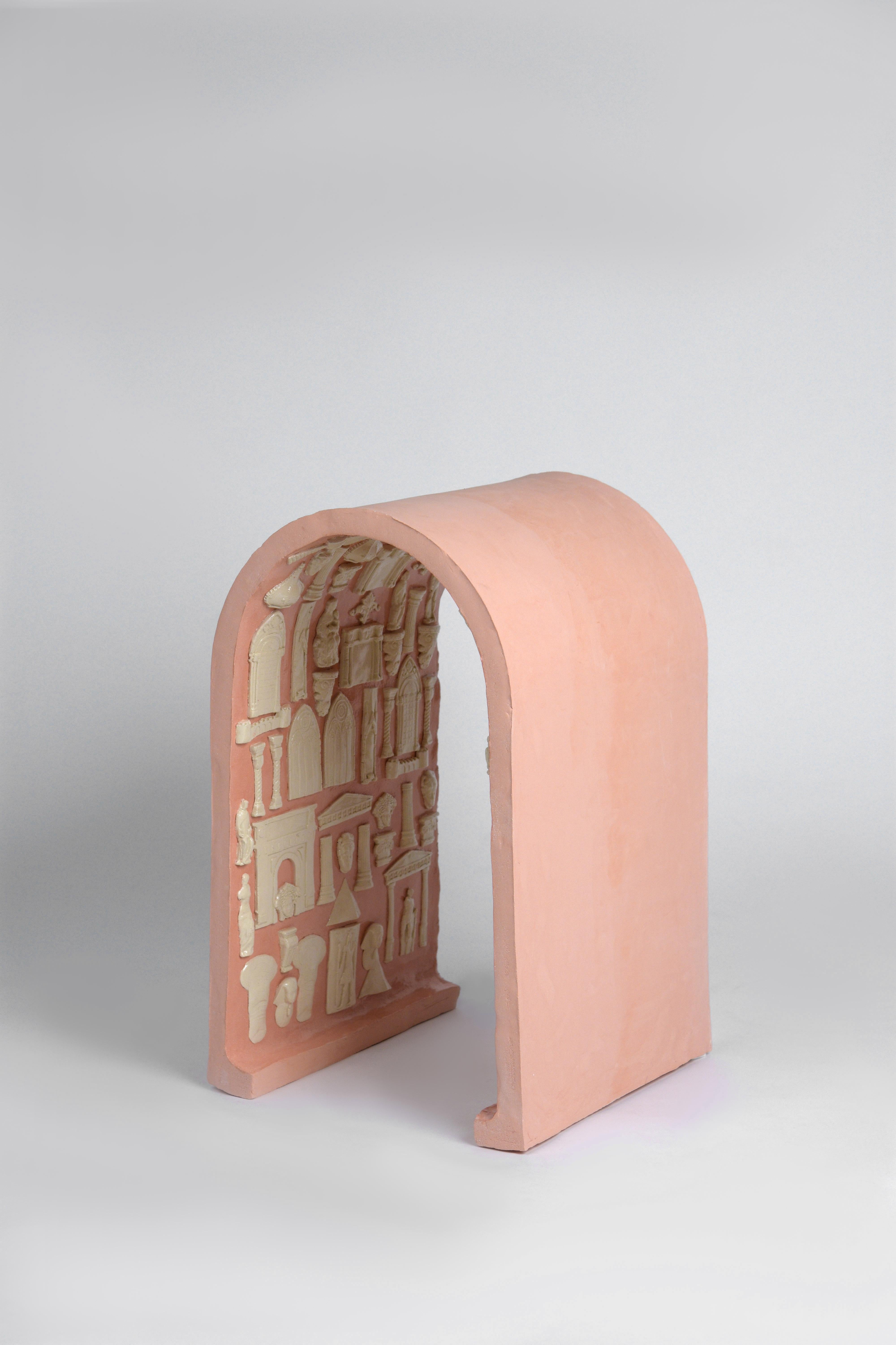 Ceramic Stool Sculpted by Adèle Vivet For Sale 1