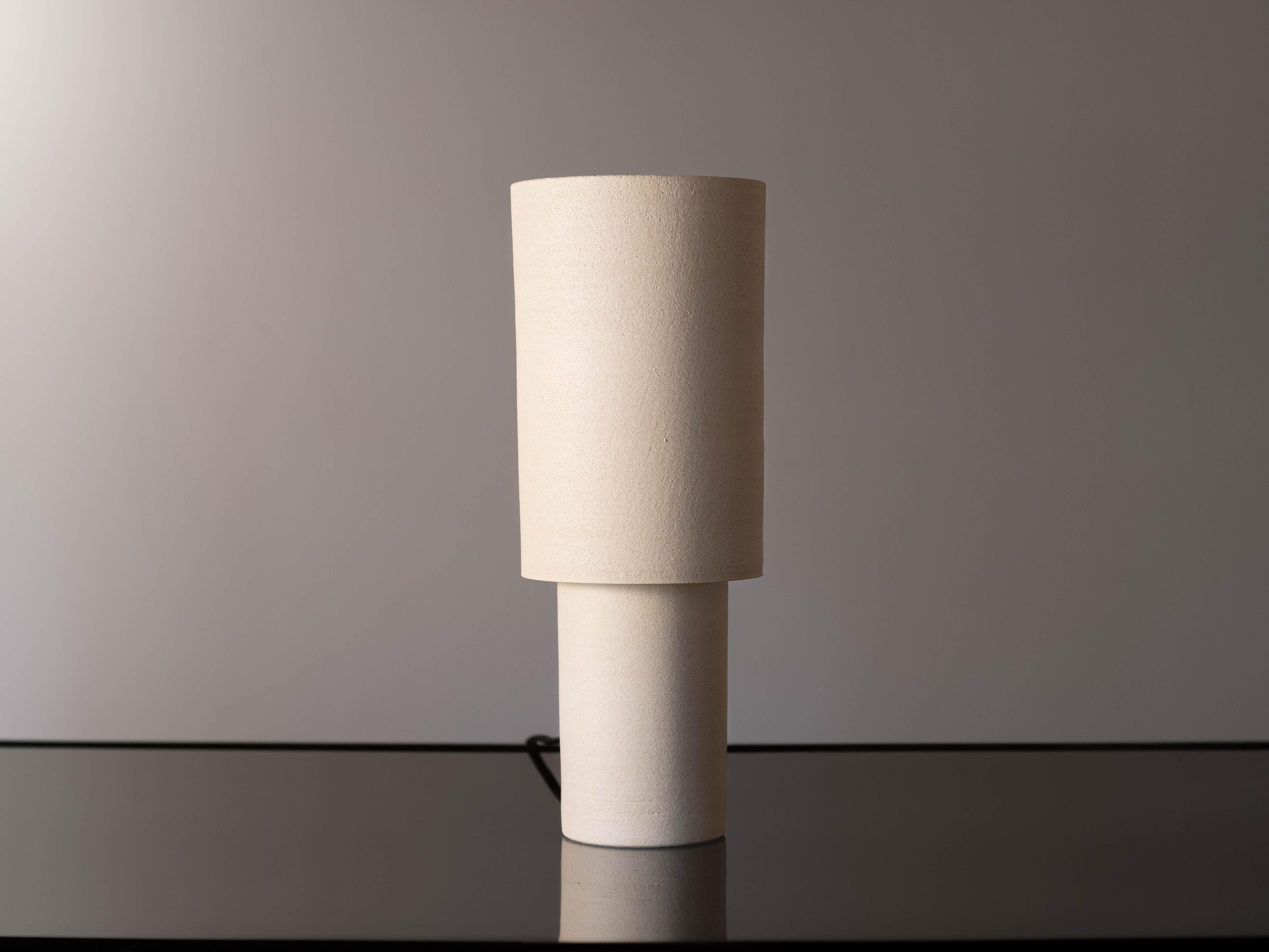 Mid-Century Modern Ceramic Straight Walled Lamp