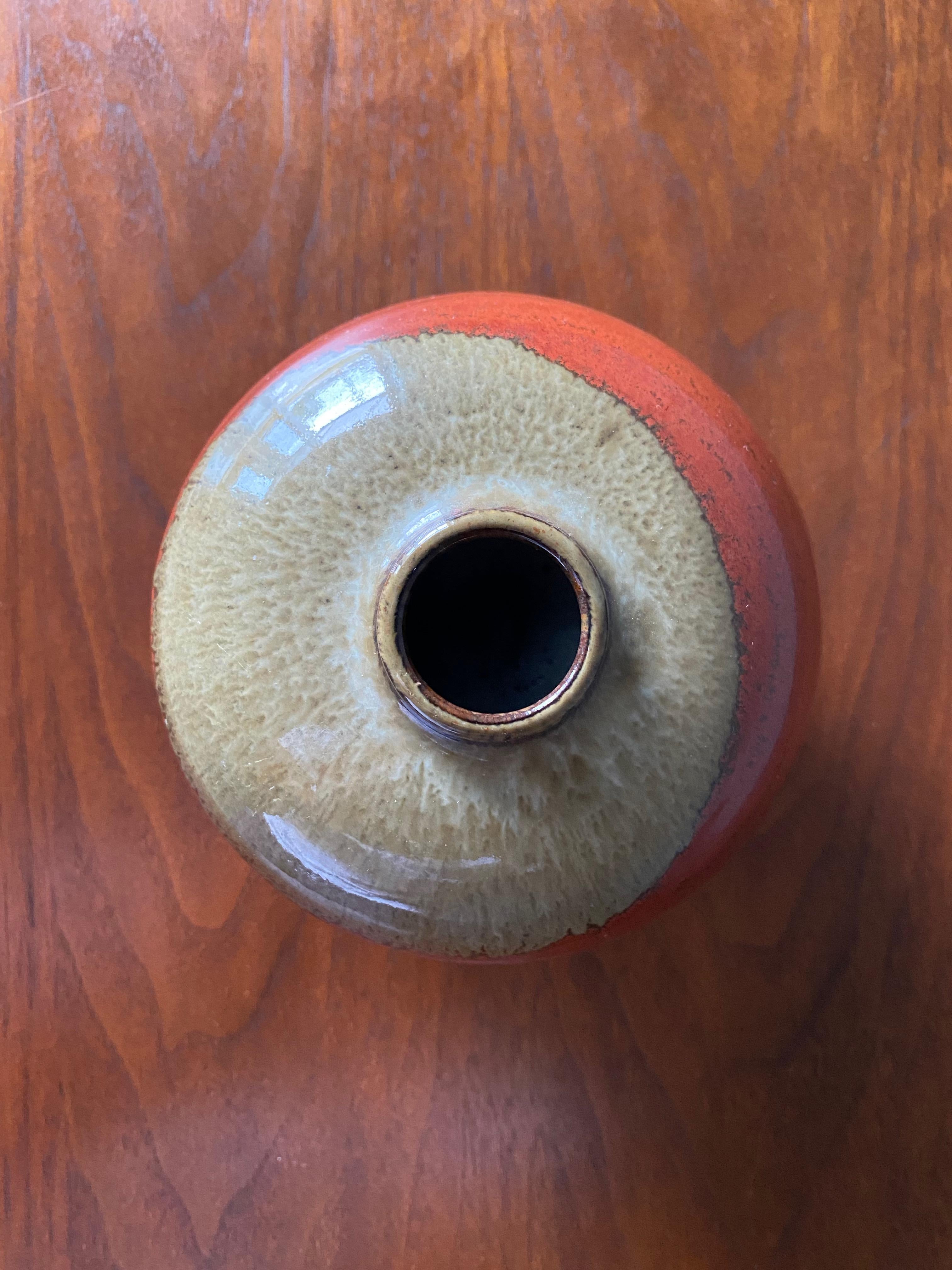 Glazed Ceramic Studio Crafted Vase, circa 1960s