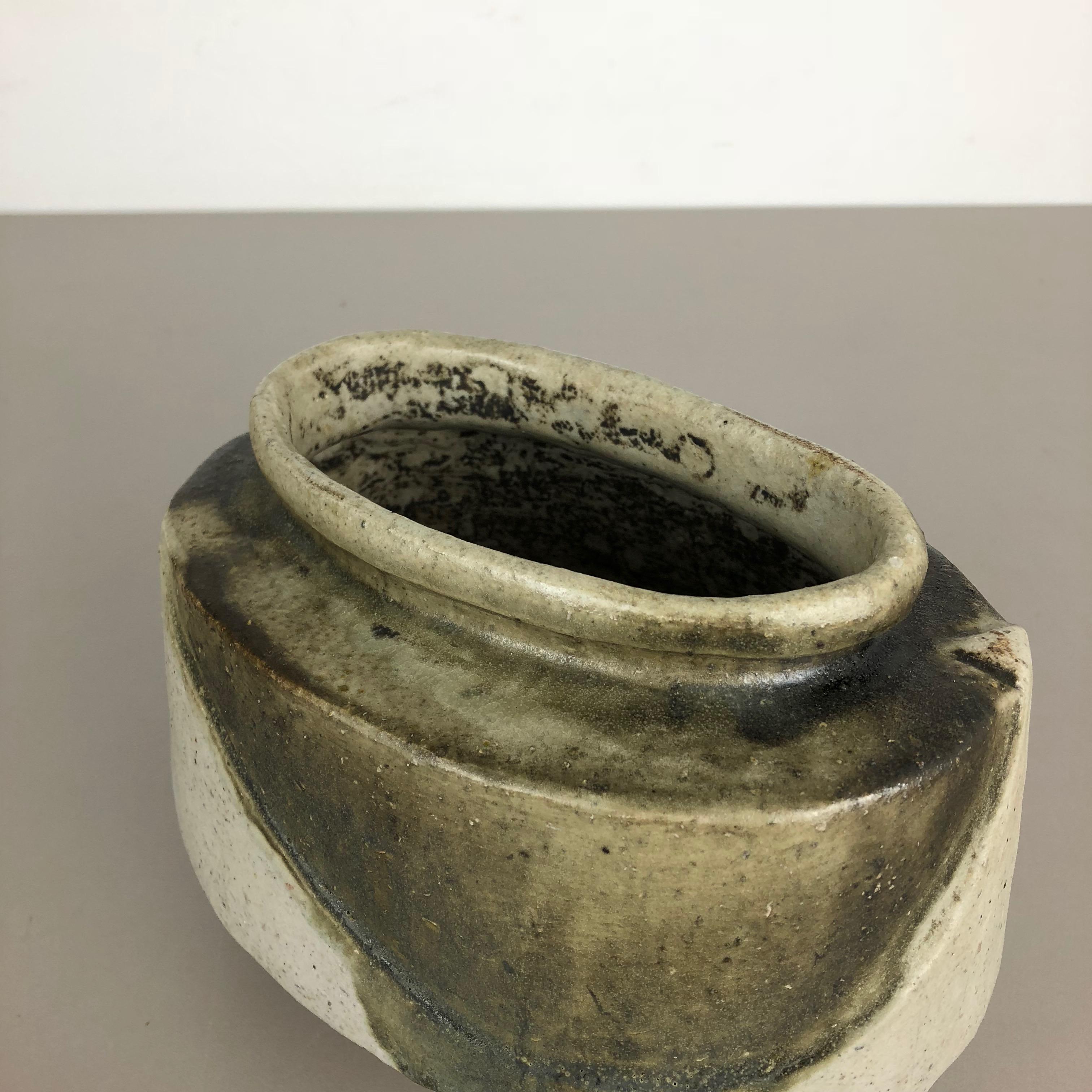 Ceramic Studio Pottery Object Vase by Bruno and Ingeborg Asshoff, Germany, 1960s For Sale 11