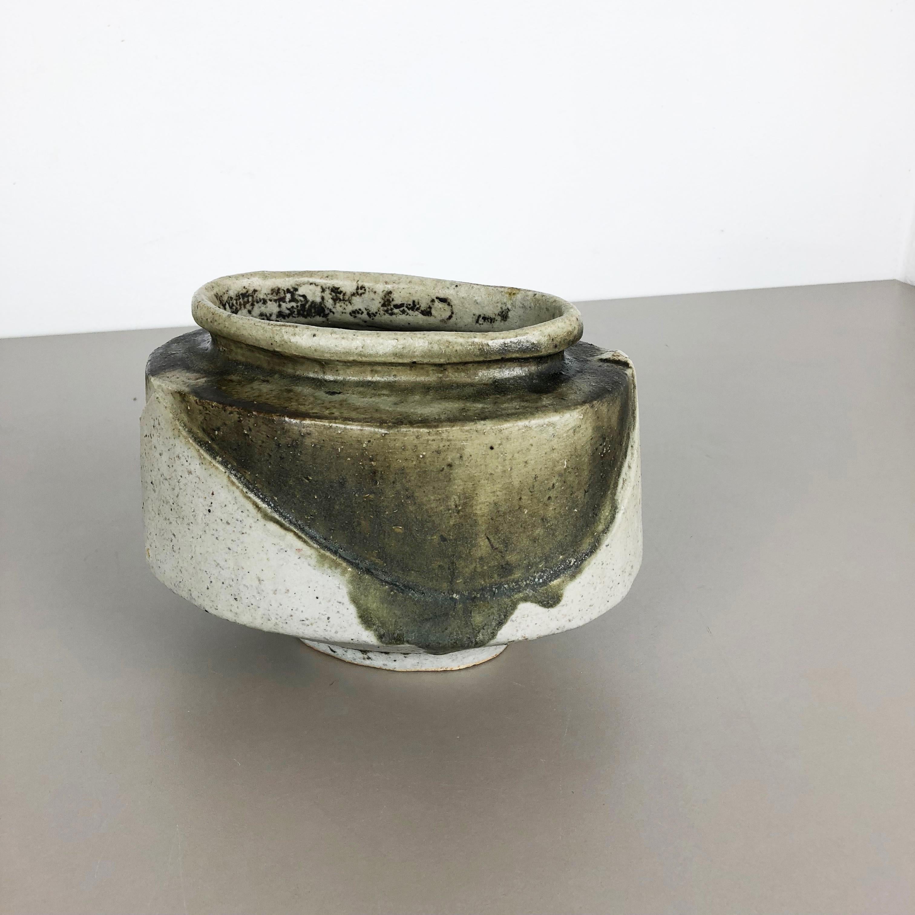 Mid-Century Modern Ceramic Studio Pottery Object Vase by Bruno and Ingeborg Asshoff, Germany, 1960s For Sale