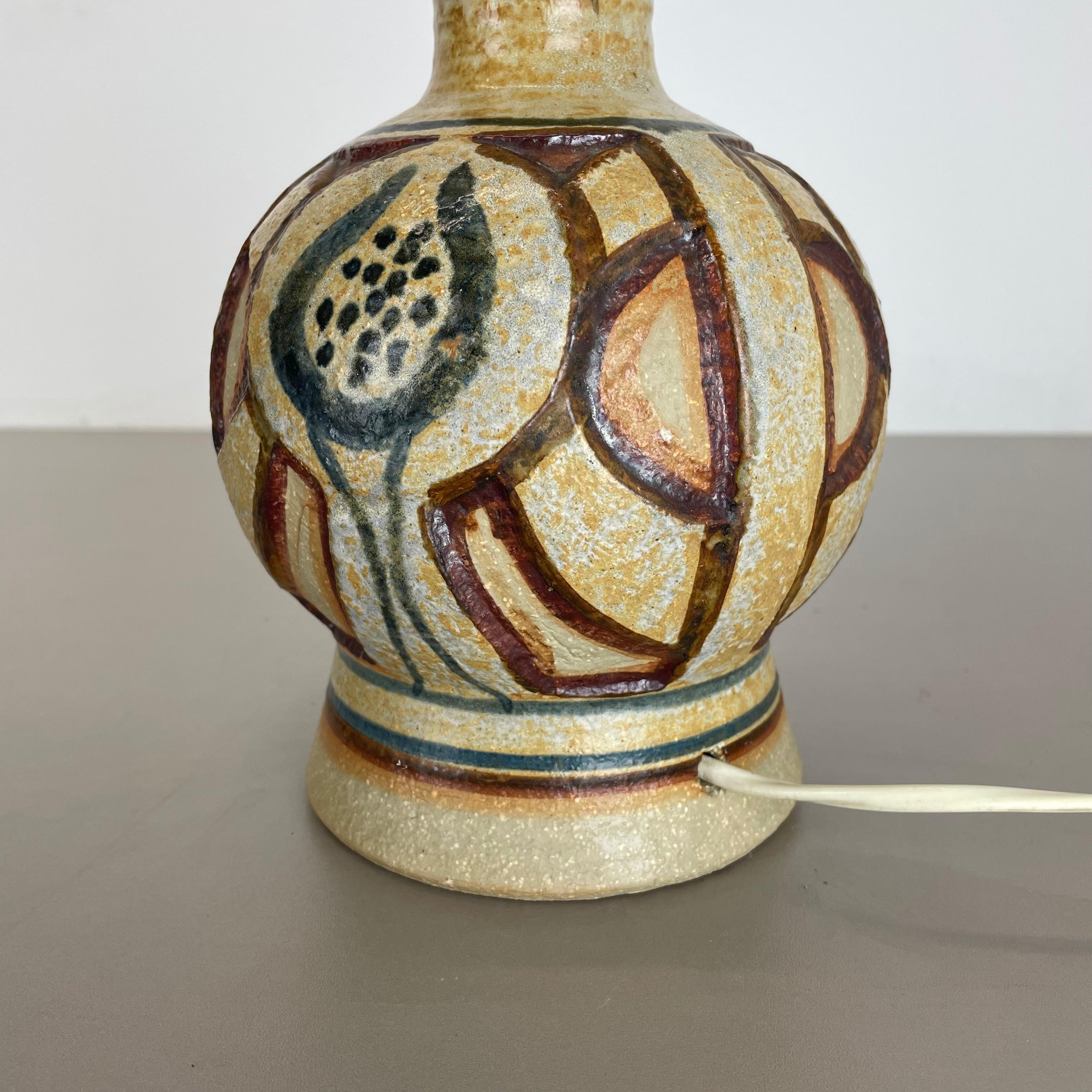 Base de lampe de table en céramique de Studio Pottery par Soholm Ceramic, Danemark, 1970 en vente 7