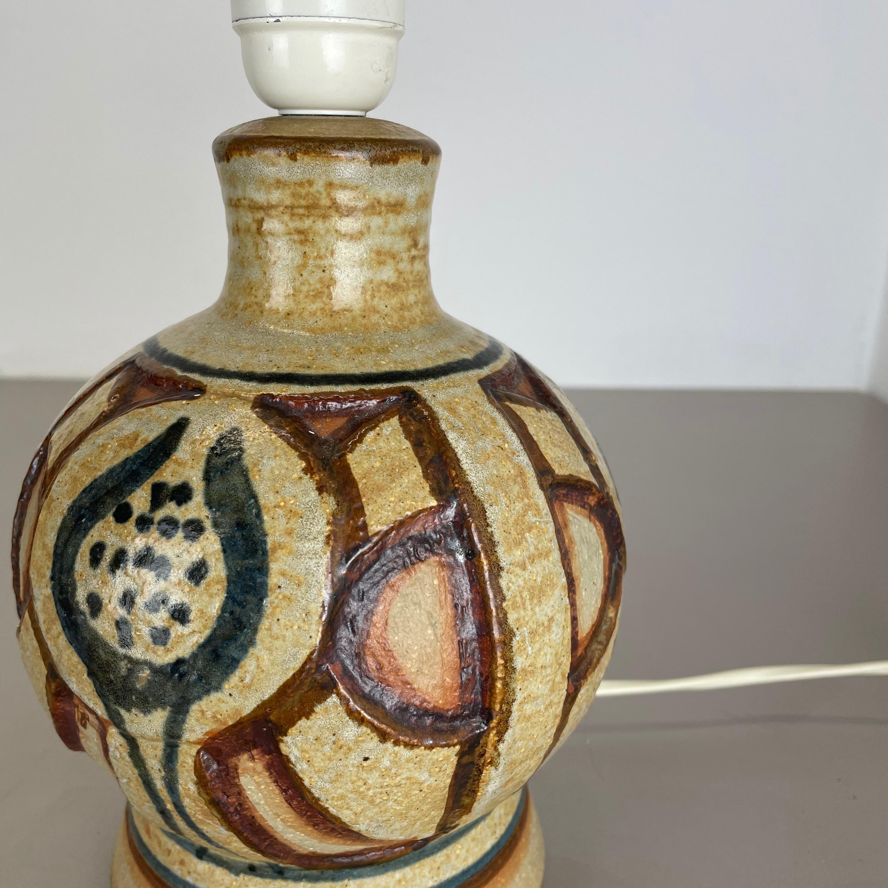 Base de lampe de table en céramique de Studio Pottery par Soholm Ceramic, Danemark, 1970 en vente 1