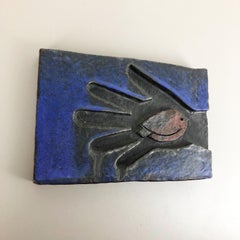 Ceramic Studio Pottery Wall Plate by Gerhard Liebenthron, Germany, 1970s