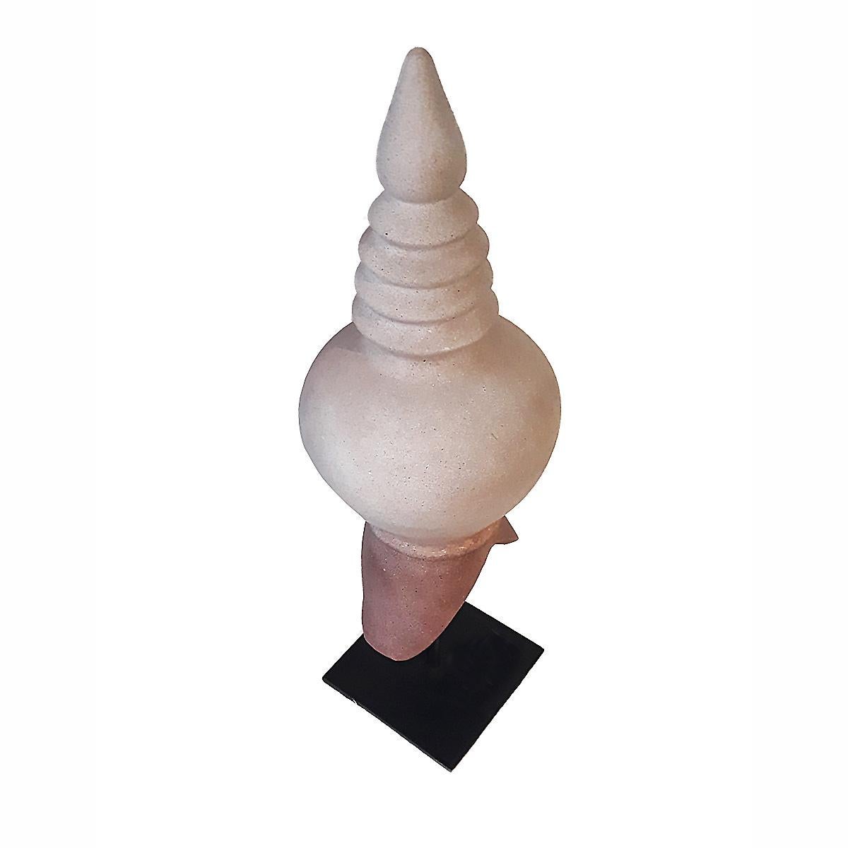 Glazed Ceramic Stupa Detail from Thailand For Sale