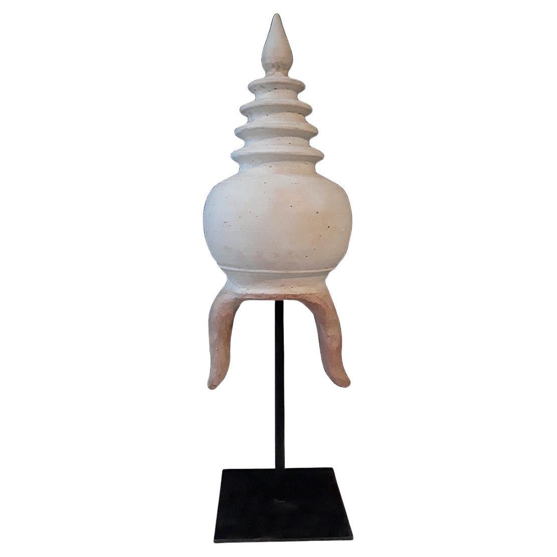 Ceramic Stupa Detail from Thailand For Sale