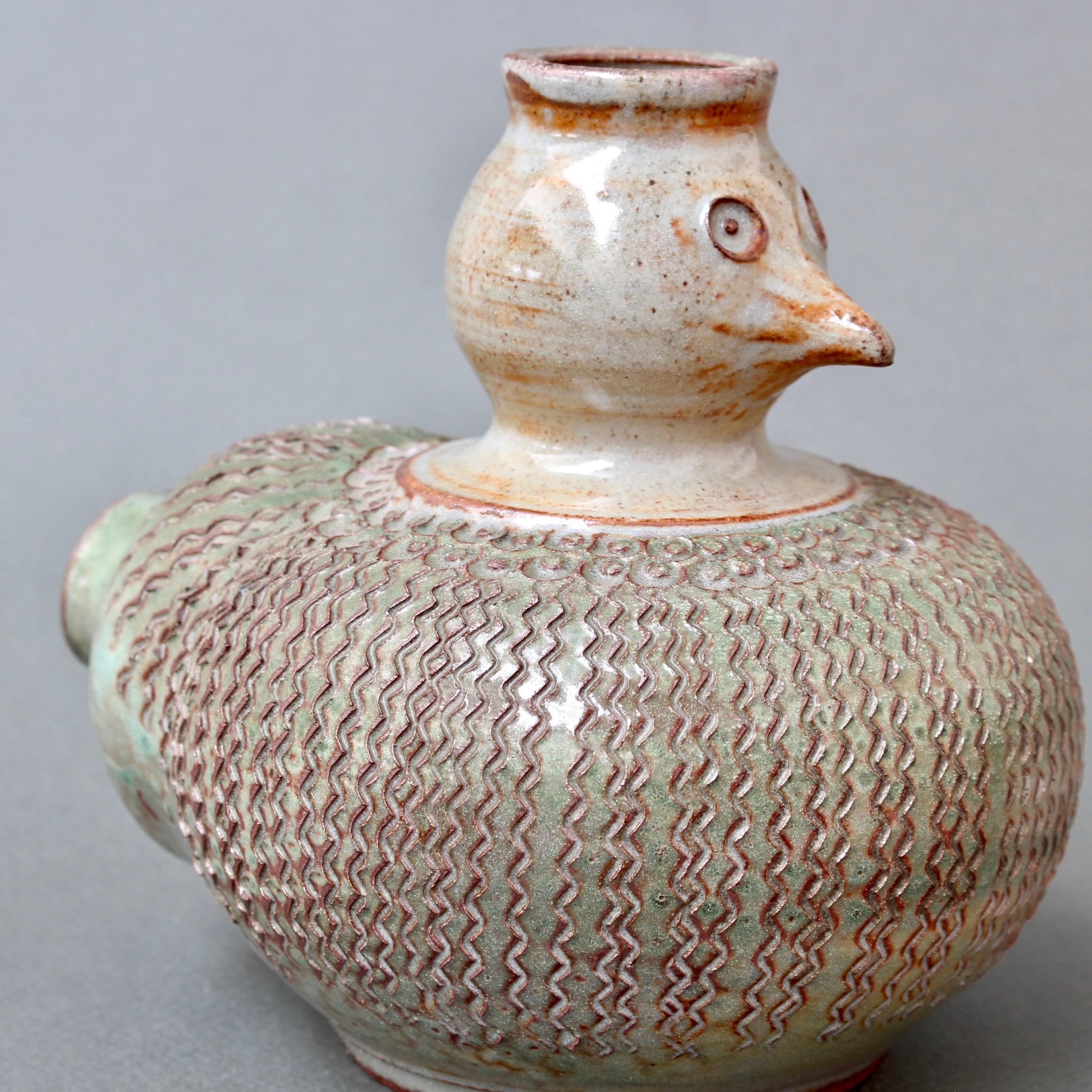 Stilisierte Vogelvase aus Keramik von Dominique Pouchain 'circa 1980er Jahre'. im Angebot 8