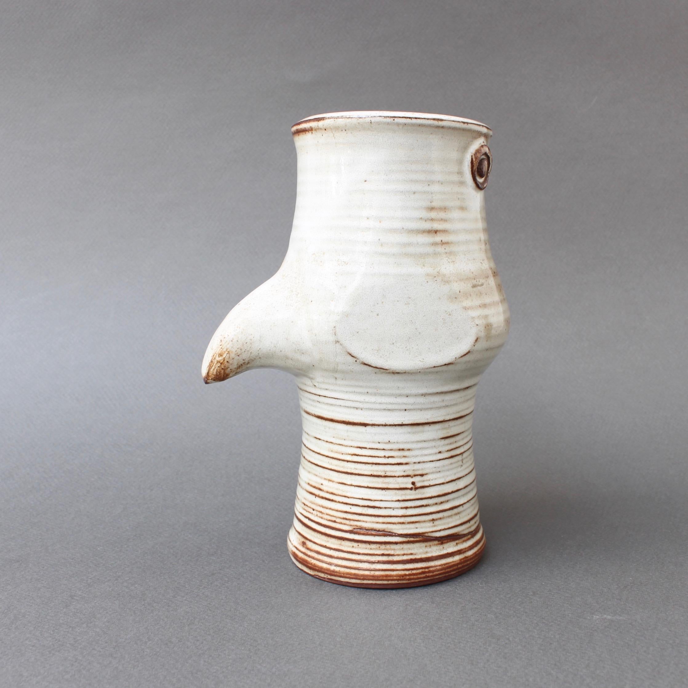Mid-20th Century Ceramic Stylized Bird Vase by Jacques Pouchain 'circa 1960s'